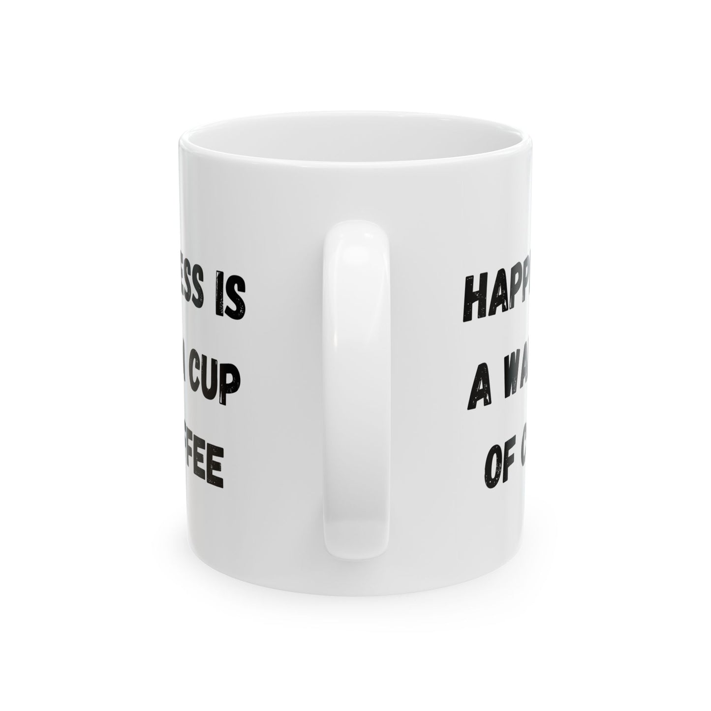 Inspirational Ceramic Coffee Mug - Happiness is a Warm Cup of Coffee - Perfect Gift for Coffee Lovers