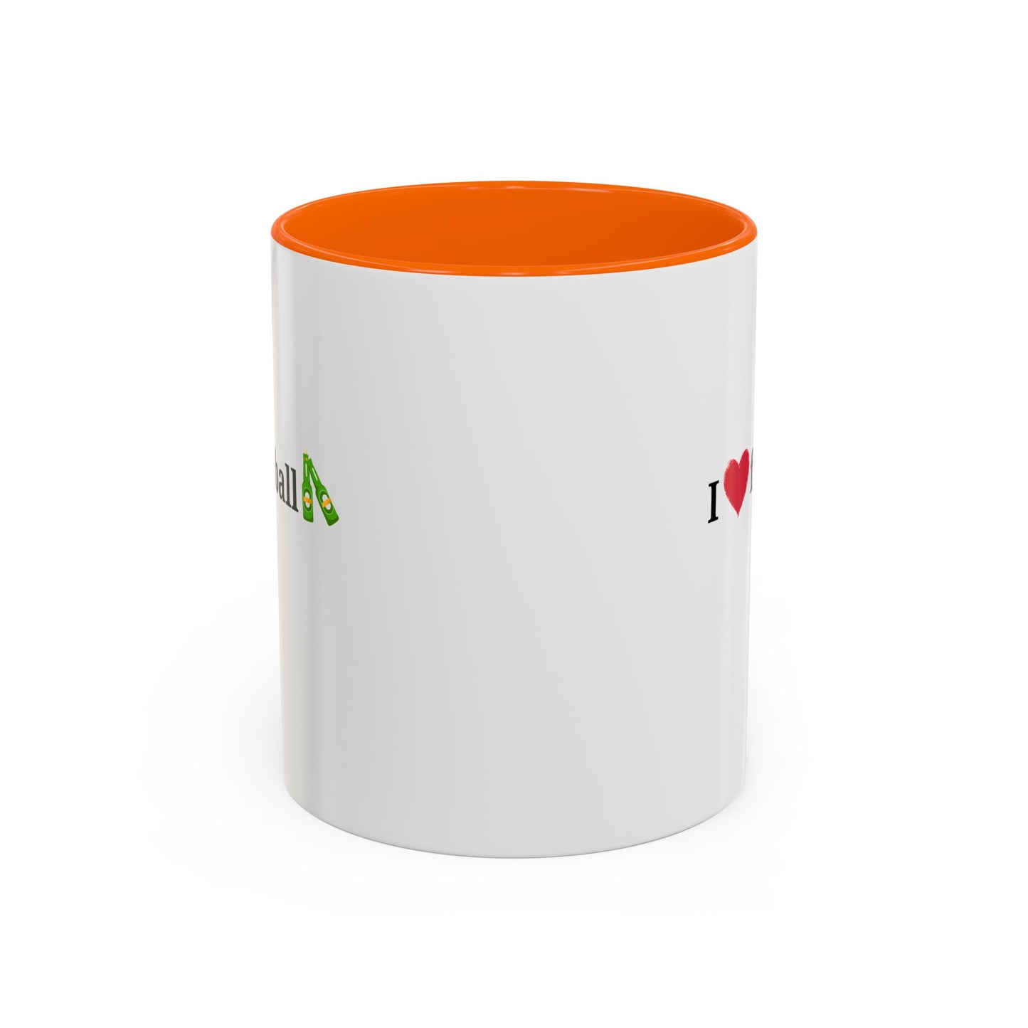 I Love Football Accent Coffee Mug, Perfect Gift for Sports Lovers, Football Enthusiasts, Unique Mug for Game Days, Home or Office Decor