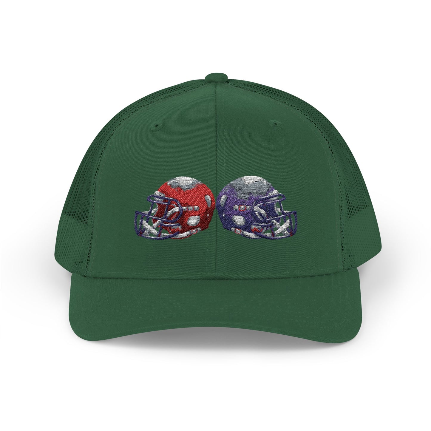 Sporty Snapback Trucker Cap with Football Helmets, Baseball Cap, Outdoor Activity Hat, Gift for Sports Fans, Team Spirit Wear