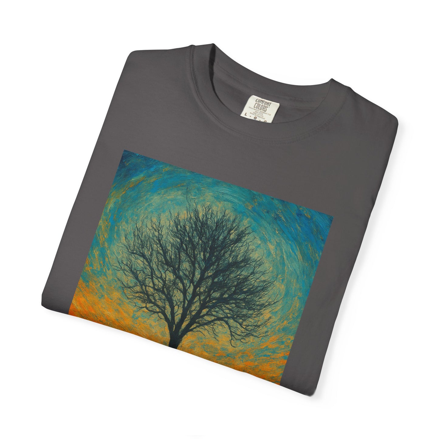 Nature-Themed Unisex Garment-Dyed T-Shirt - Tree Design, Bohemian Tee, Nature Lover Gift, Eco-Friendly Fashion, Casual Wear
