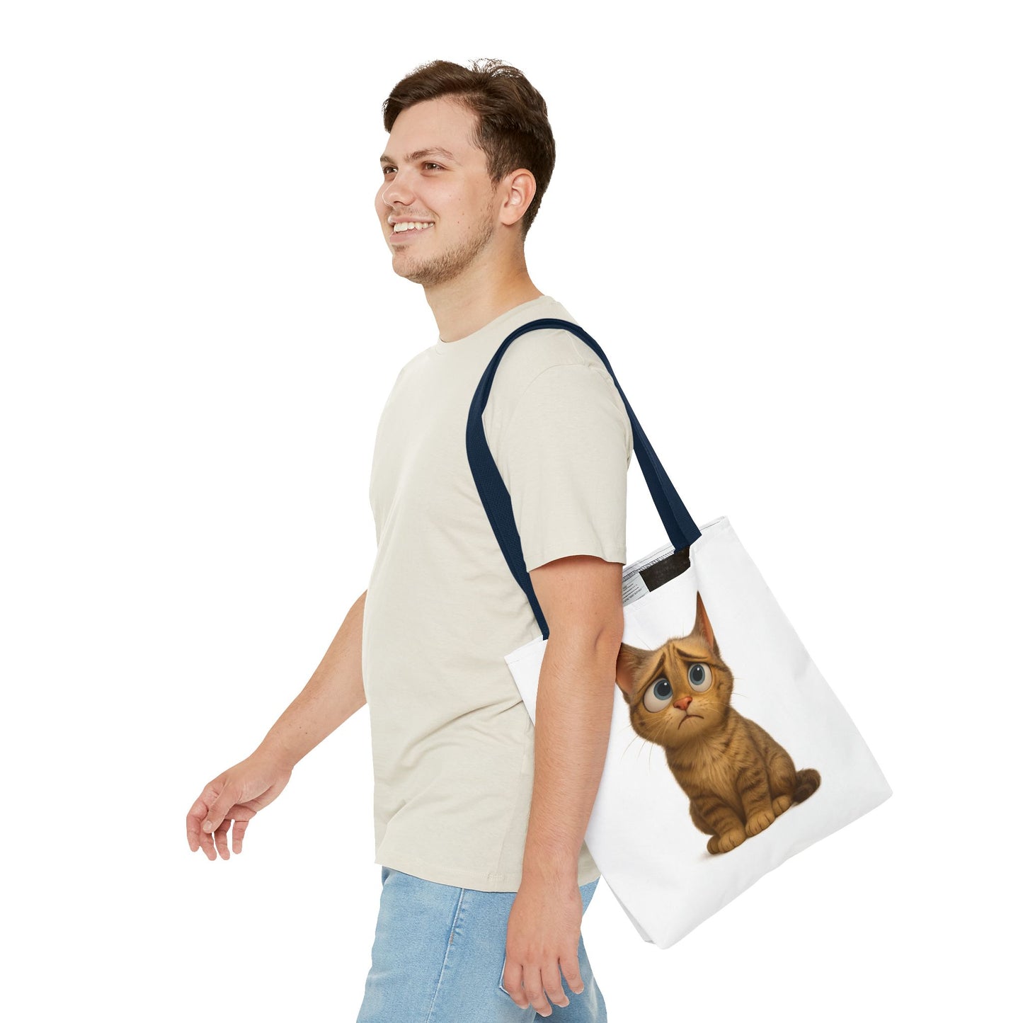 Cute Cat Tote Bag, Animal Lover Gift, Shopping Tote, Reusable Bag, Cute Merchandise, Eco-Friendly Gift