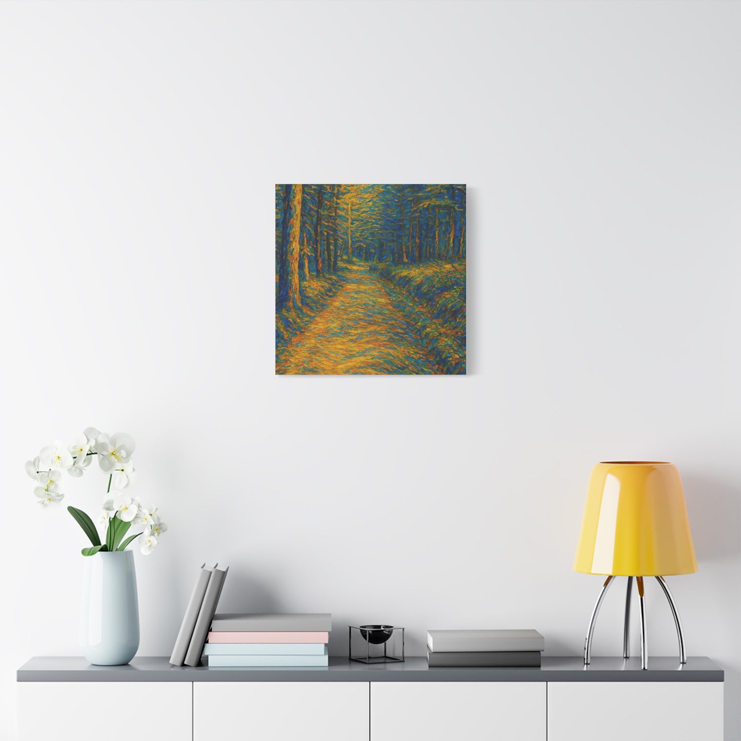Van Gogh Style Forest Canvas Art | Nature Wall Decor, Home Office Accent, Gift for Nature Lovers, Gallery Wrapped, Living Room Wall Art
