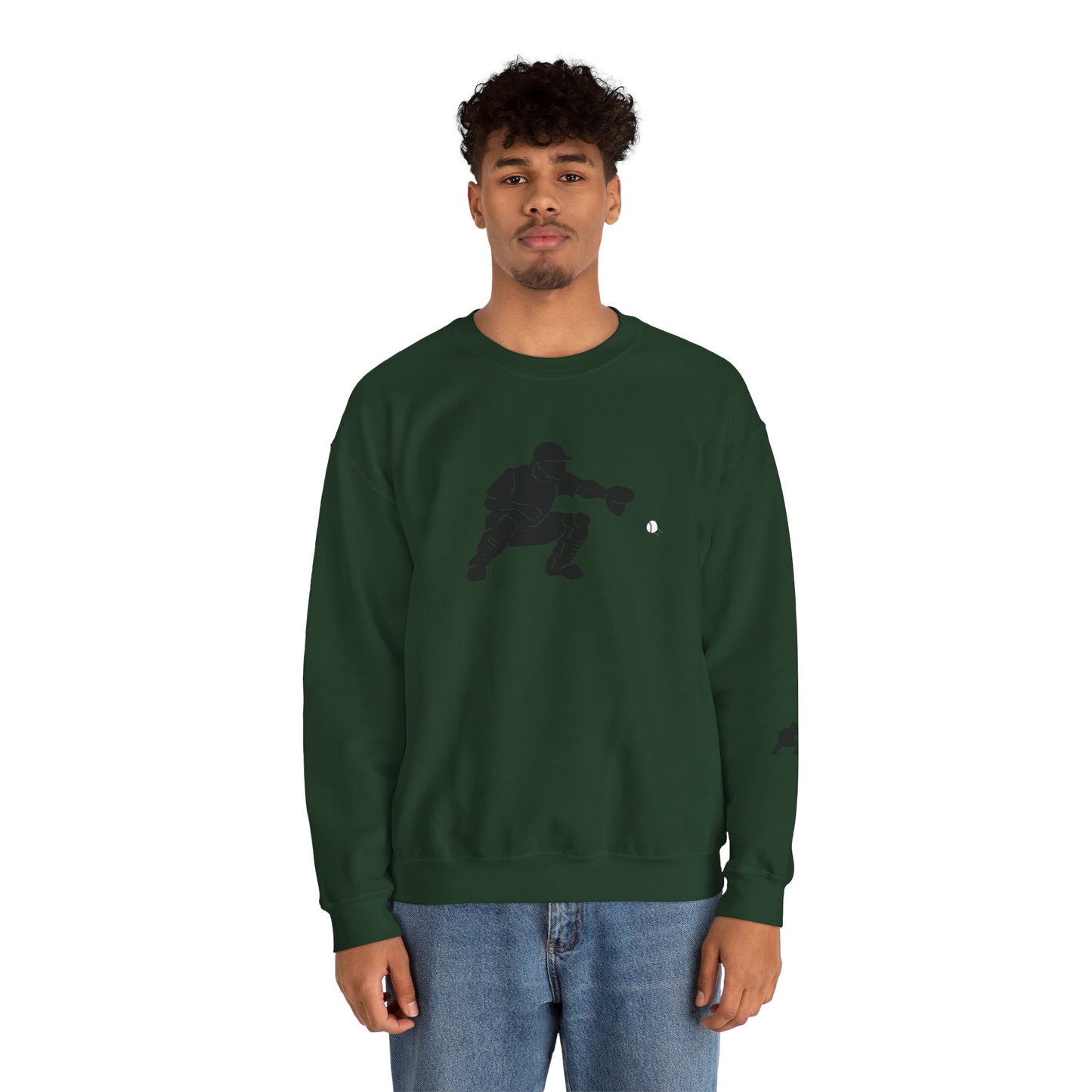 Baseball Catcher Crewneck Sweatshirt | Unisex Sports Apparel | Perfect for Game Days, Gifts, and Casual Wear | Baseball Lover's Gift