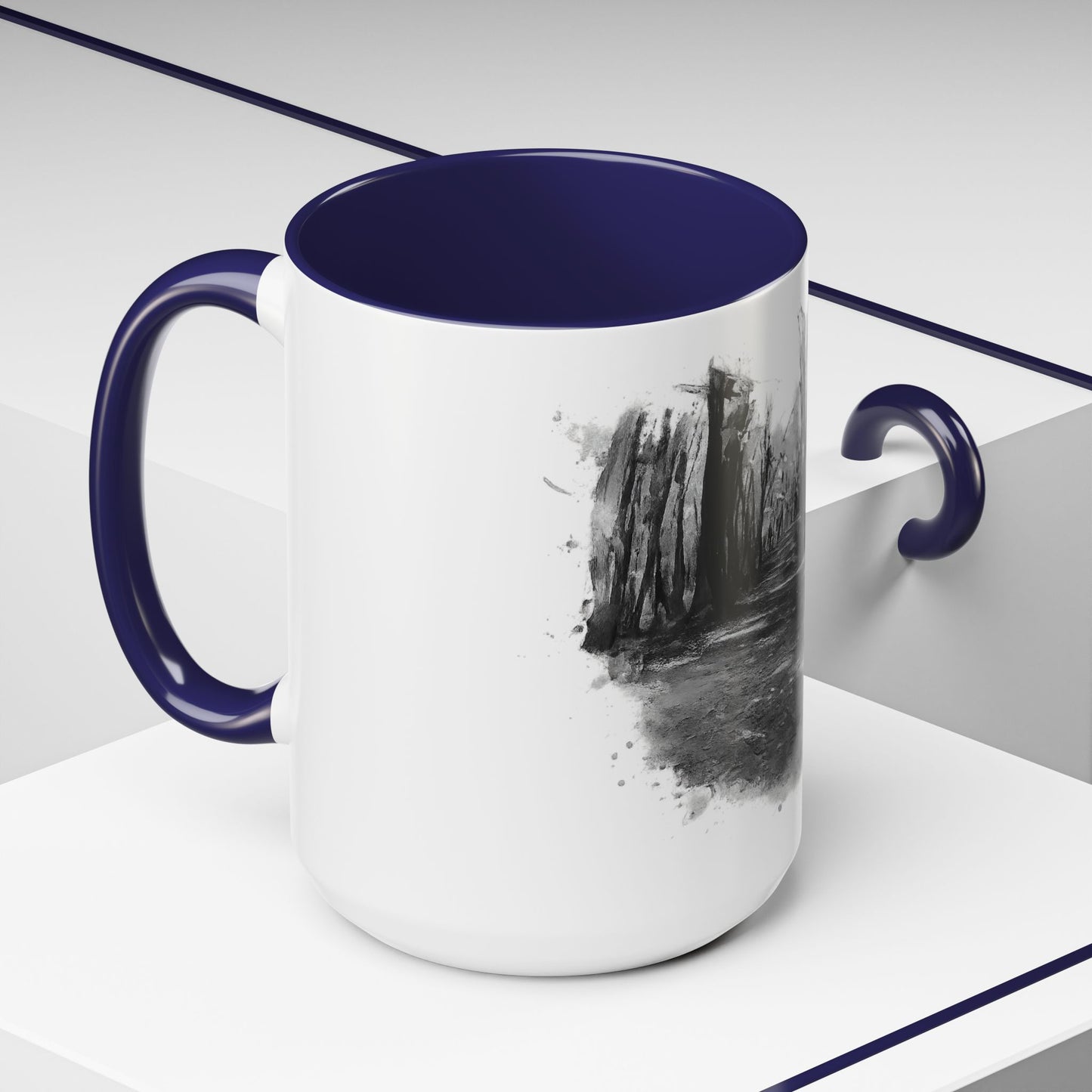 Moody Abstract Forest Coffee Mug | Unique Gift for Nature Lovers, Cozy Home Decor, Perfect for Coffee, Tea, and Hot Chocolate