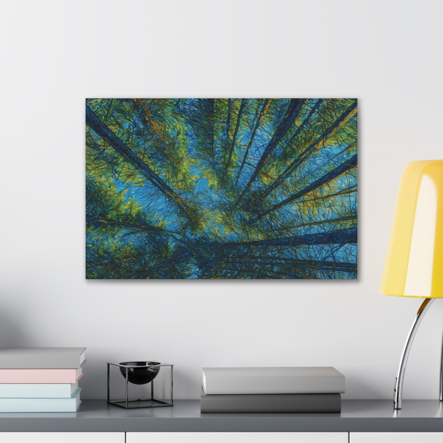 Canvas Wall Art, Forest Perspective Print, Nature Decor, Home & Office Art, Rustic Wall Hanging, Tree Art for Nature Lovers