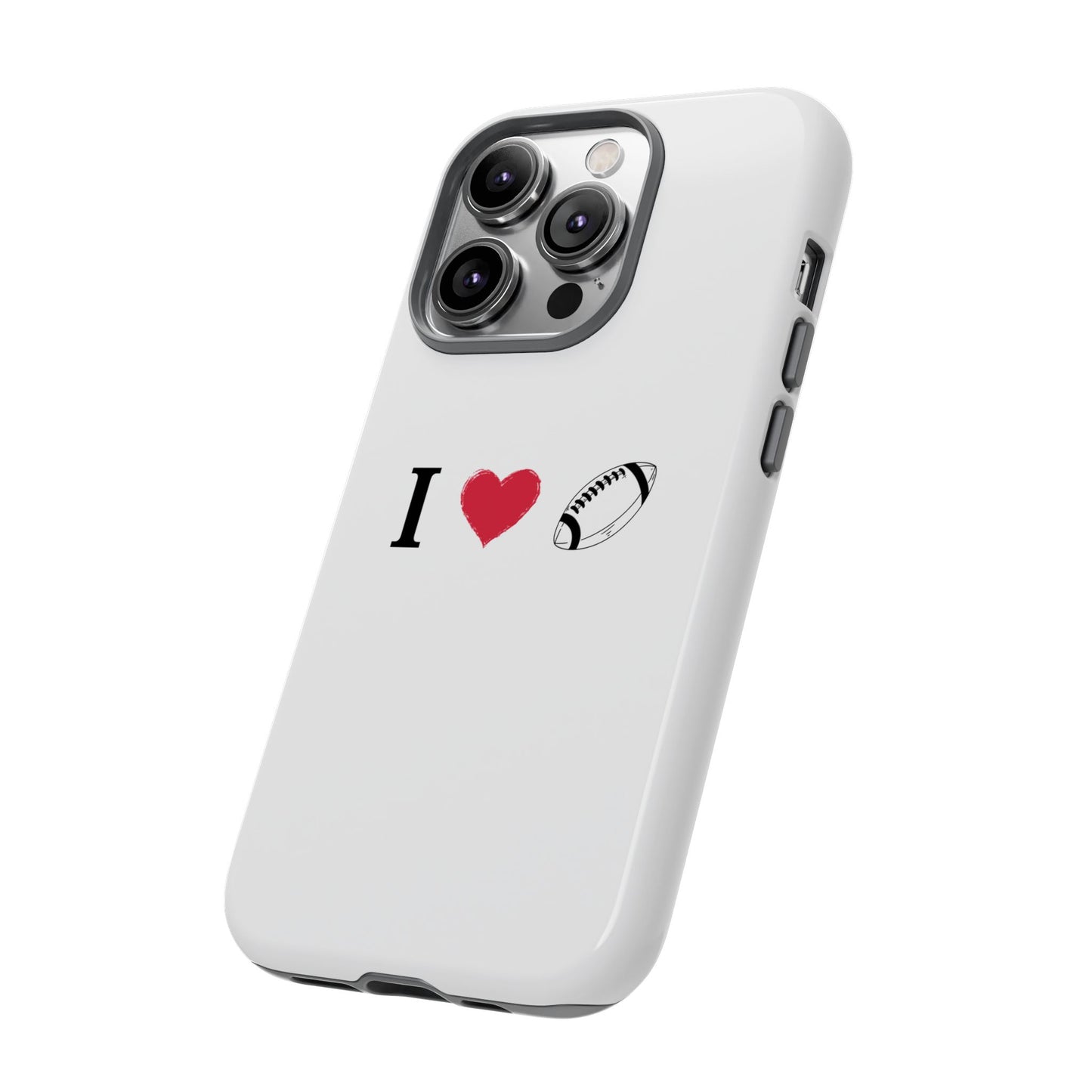 Football Love Phone Case - Tough Cases, Unique Sports Lover Gift, Personalized Cellphone Cover, Birthday Present, Sports Equipment