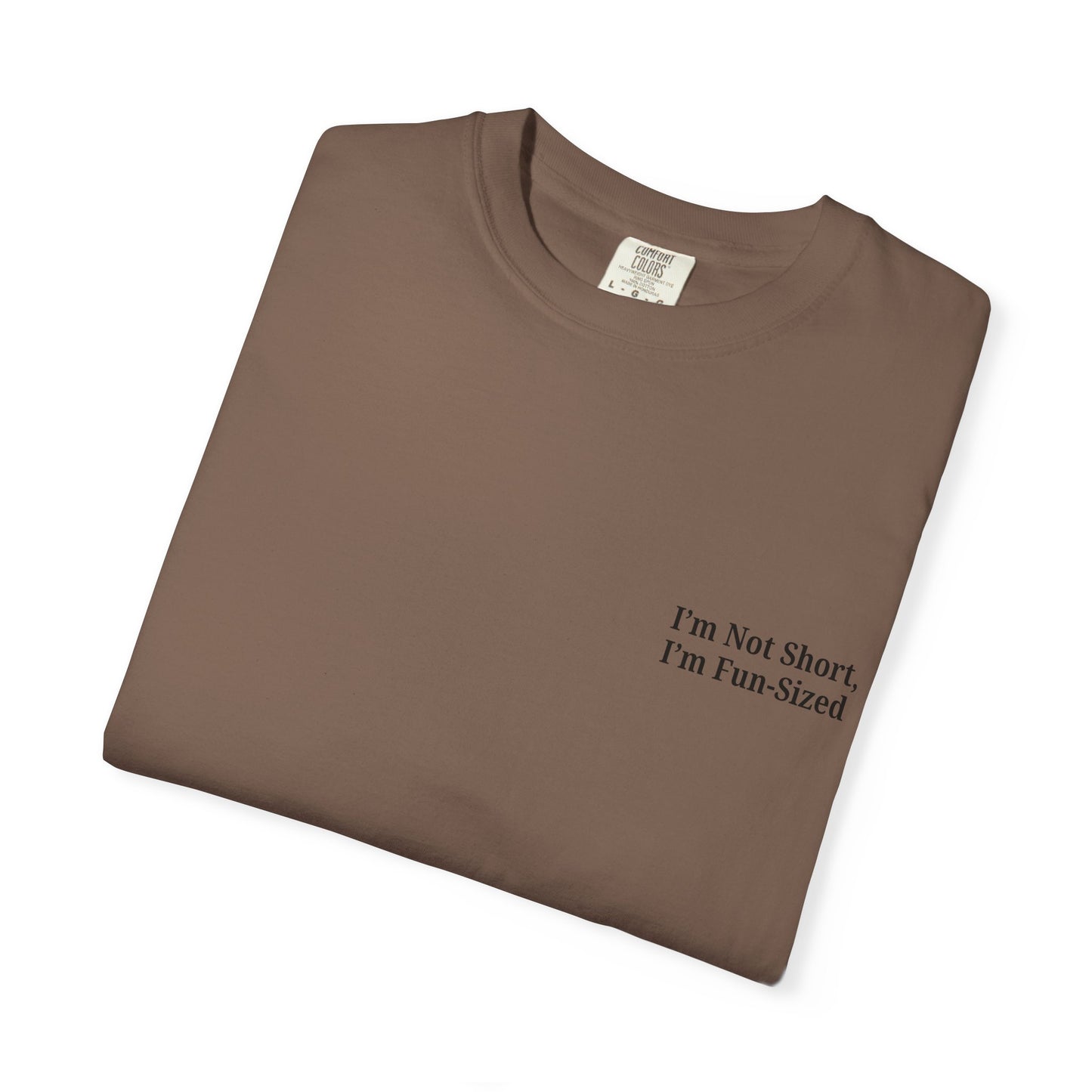 Playful Unisex Garment-Dyed T-shirt: I'm Not Short, I'm Fun Sized, Funny Shirt, Gift for Teens, Casual Wear, Birthday Gift, Humor Tee