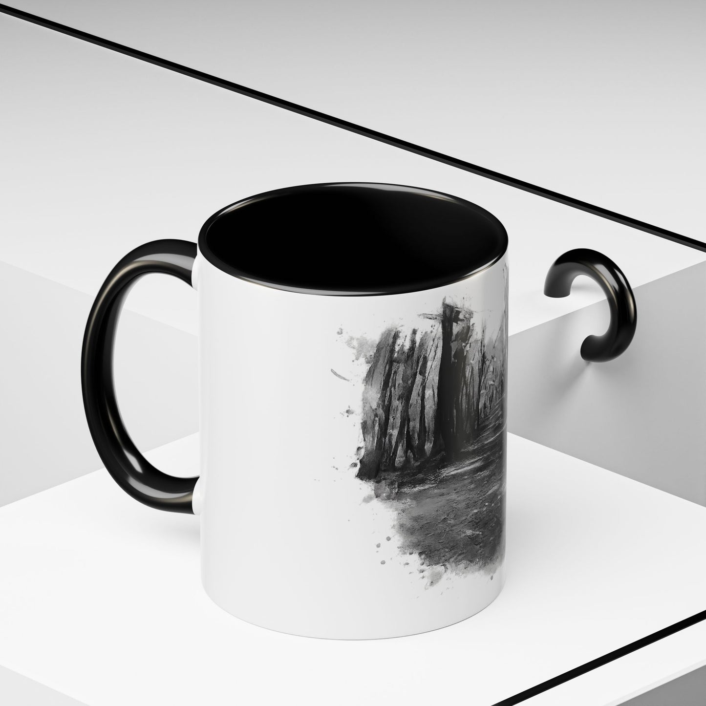 Moody Abstract Forest Coffee Mug | Unique Gift for Nature Lovers, Cozy Home Decor, Perfect for Coffee, Tea, and Hot Chocolate