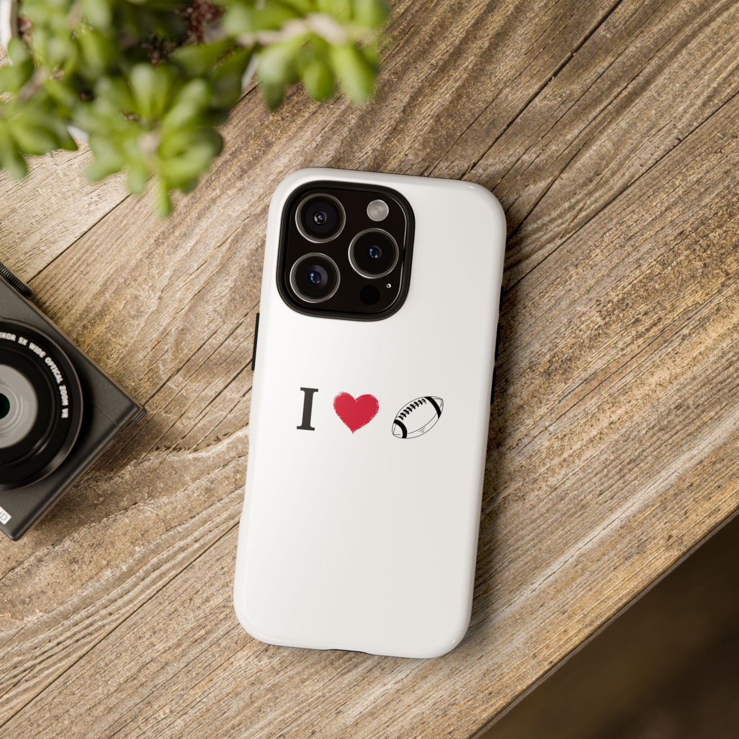 Football Love Phone Case - Tough Cases, Unique Sports Lover Gift, Personalized Cellphone Cover, Birthday Present, Sports Equipment