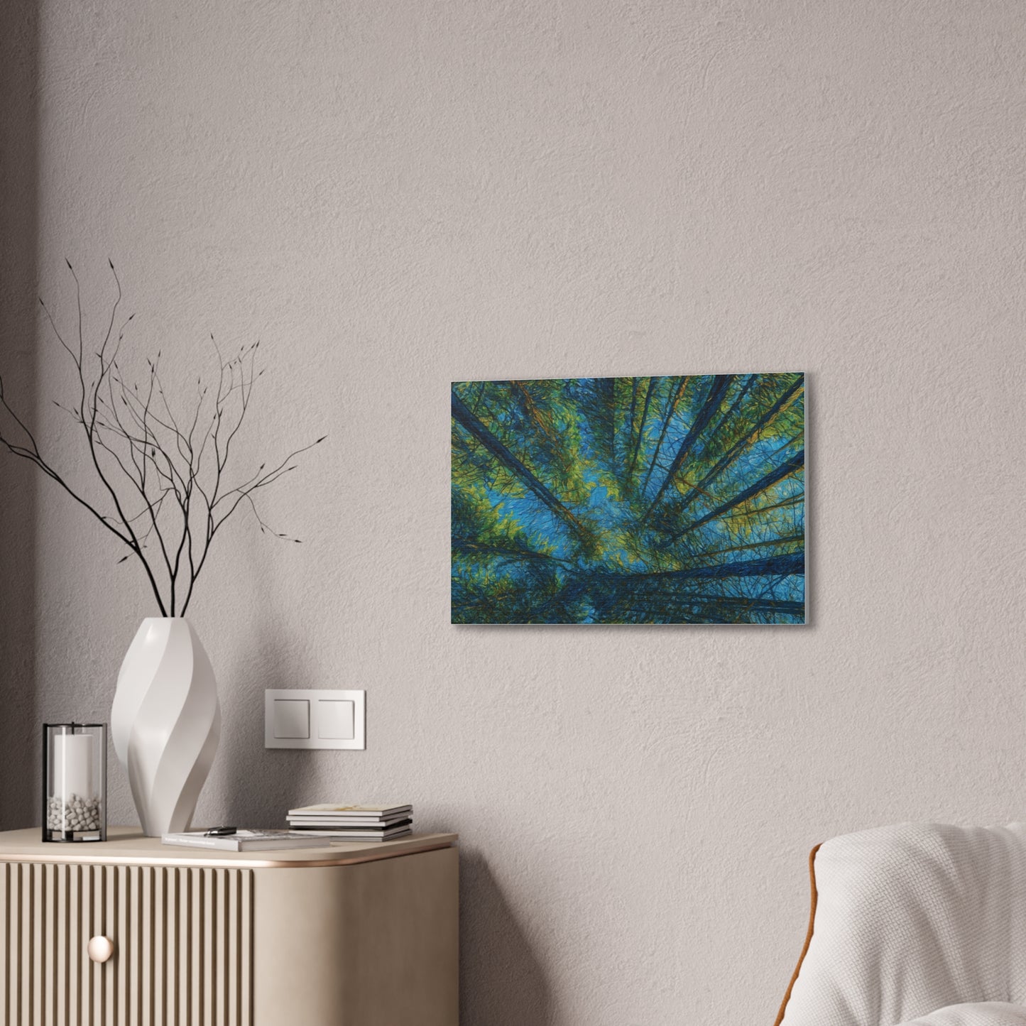 Canvas Wall Art, Forest Perspective Print, Nature Decor, Home & Office Art, Rustic Wall Hanging, Tree Art for Nature Lovers