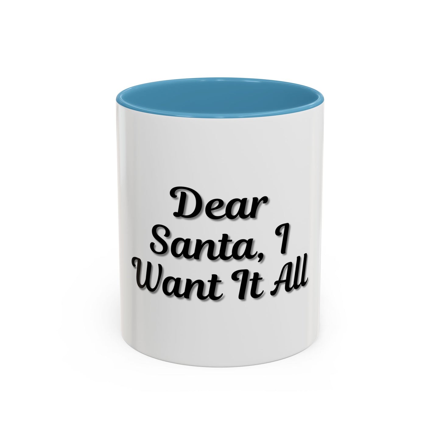 Dear Santa Accent Coffee Mug - Fun Holiday Mug for Christmas Enthusiasts