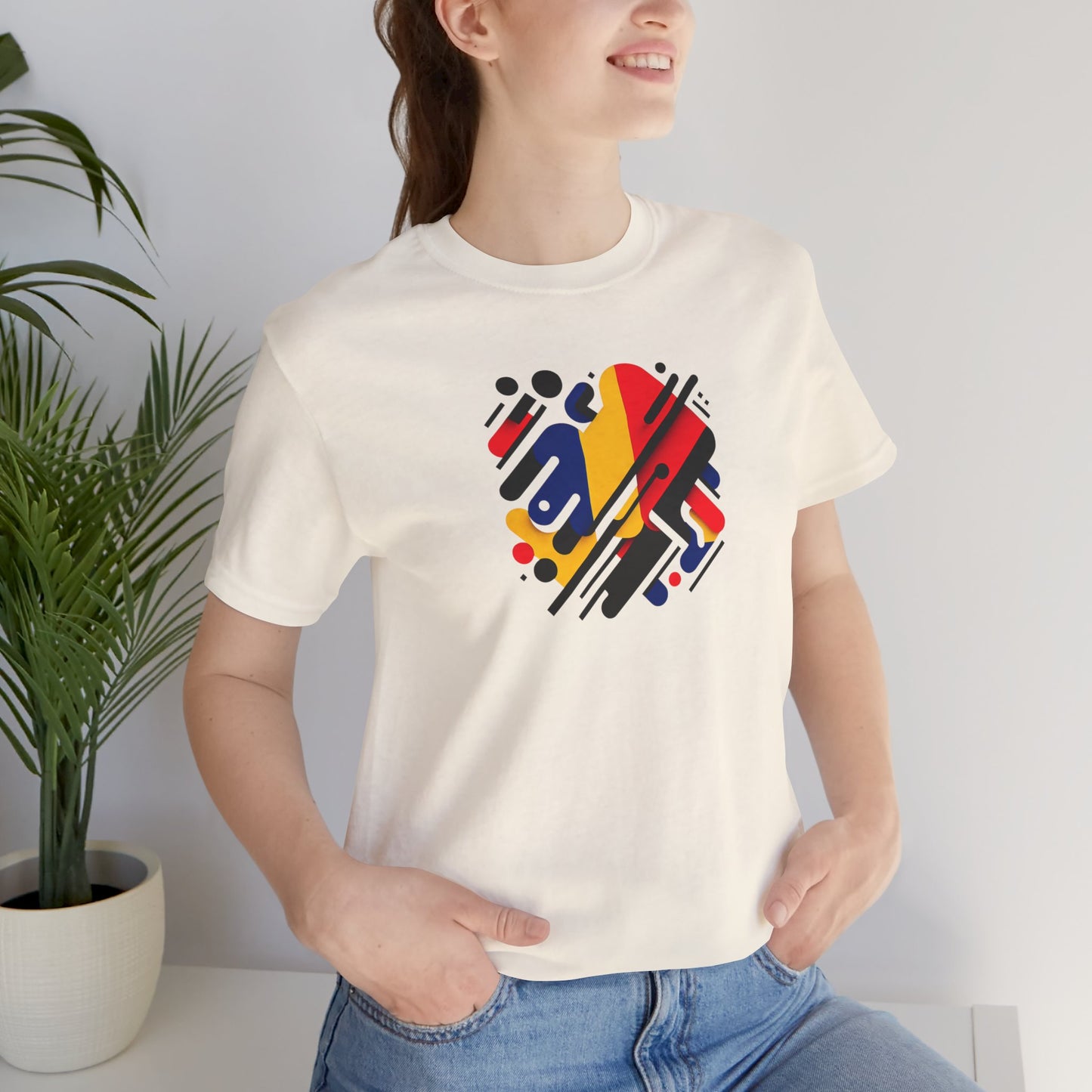 Artistic Heart Unisex Jersey Tee - Vibrant Graphic Tee, Casual Wear, Gift for Art Lovers, Birthday Surprise, Everyday Comfort