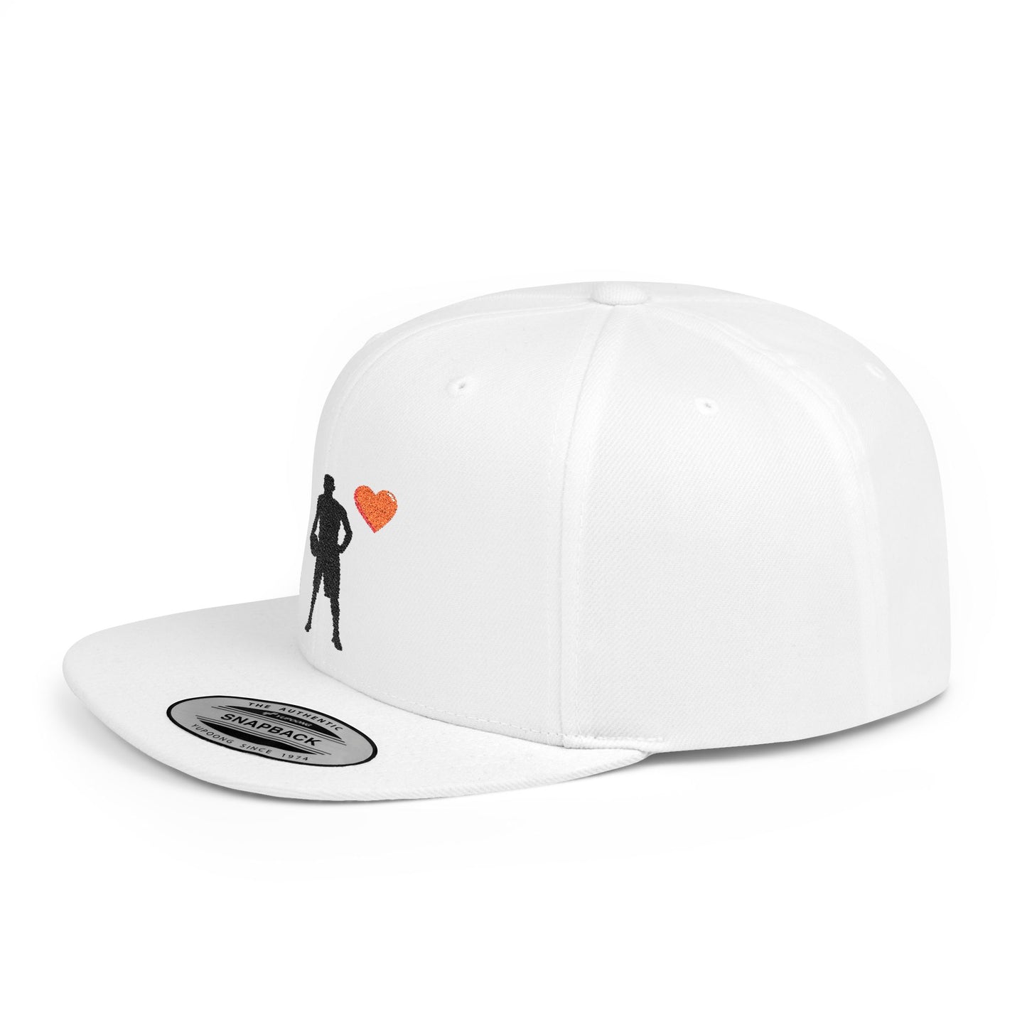 Sporty Love Flat Bill Snapback Hat – Adjustable Cap for Athletes, Casual Wear, Gifts for Sports Fans, Basketball Enthusiasts, Unique