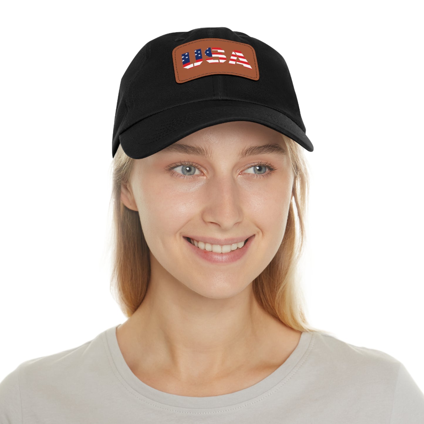 Dad Hat with USA Leather Patch