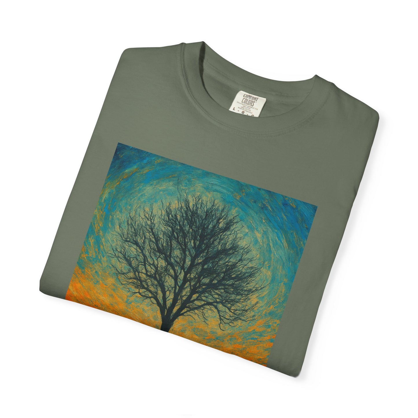 Nature-Themed Unisex Garment-Dyed T-Shirt - Tree Design, Bohemian Tee, Nature Lover Gift, Eco-Friendly Fashion, Casual Wear