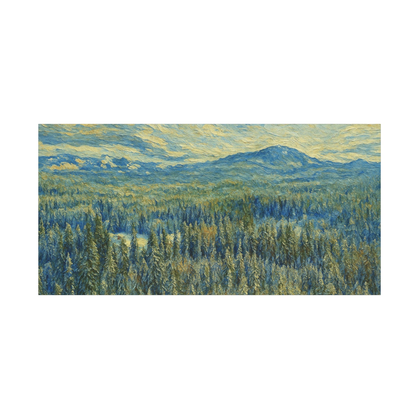 Scenic Landscape Canvas Print, Rustic Home Decor, Wall Art for Nature Lovers, Gift for Art Enthusiasts, Serene Forest Artwork