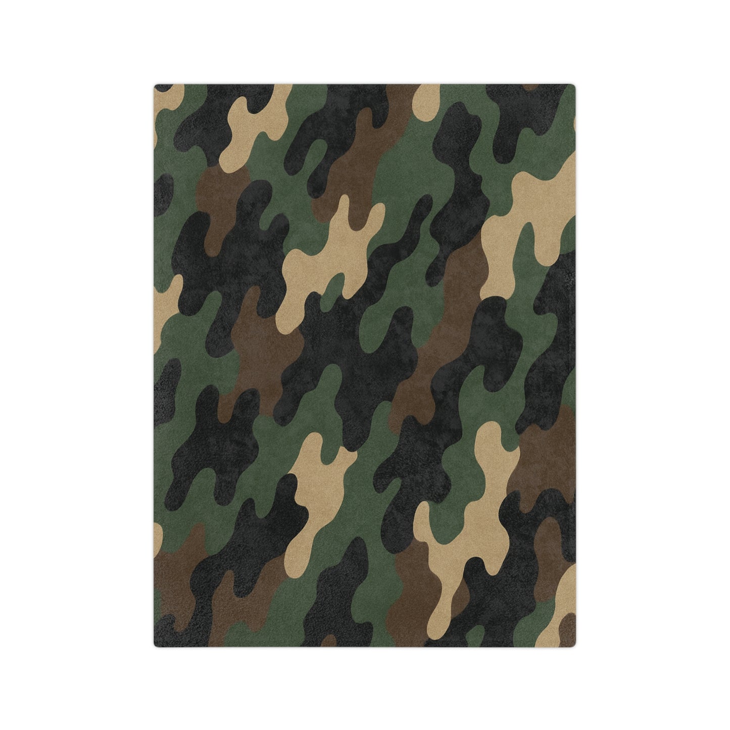 Cozy Camo Velveteen Microfiber Blanket - Soft, Warm, Perfect for Camping, Outdoors, Military Theme, Home Decor, Gift Idea