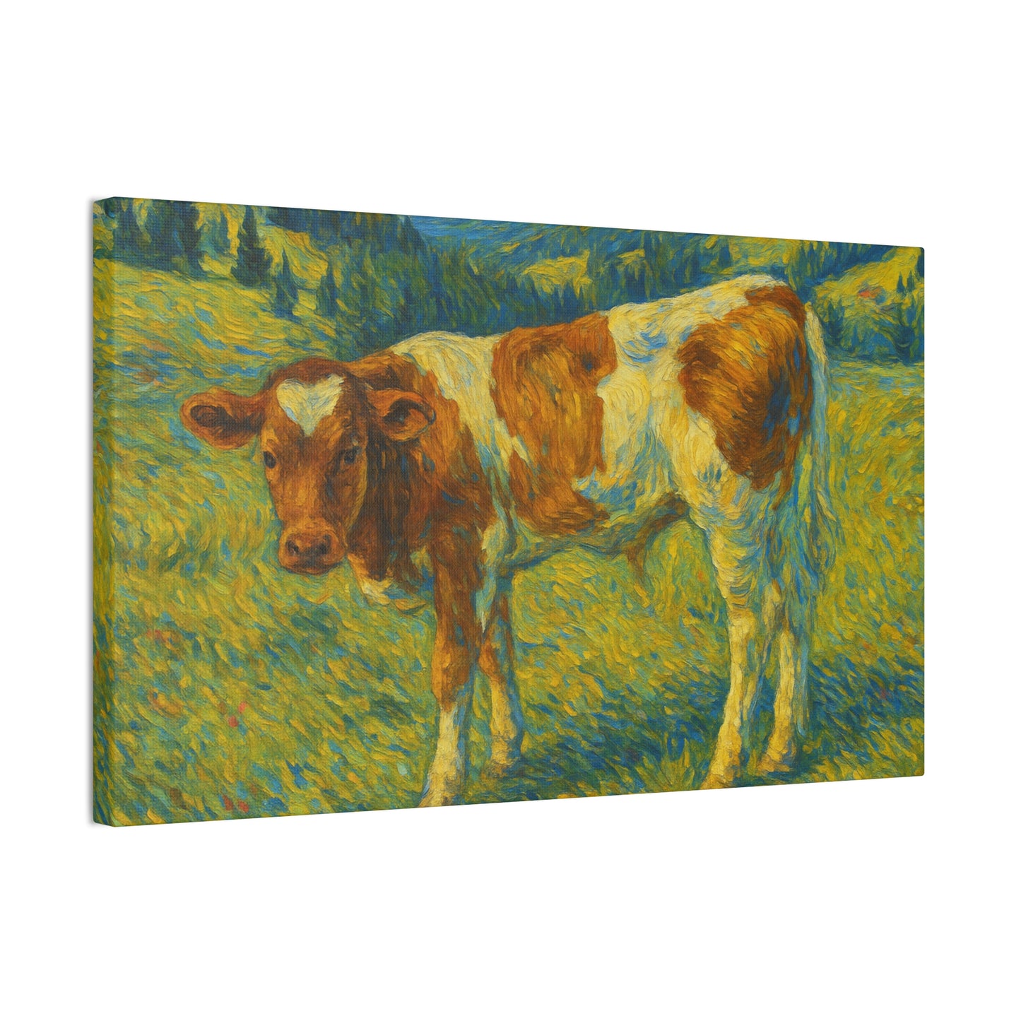 Cow Art Canvas Print, Rustic Farmhouse Decor, Animal Lover Gift, Country Wall Art, Thoughtful Homewarming