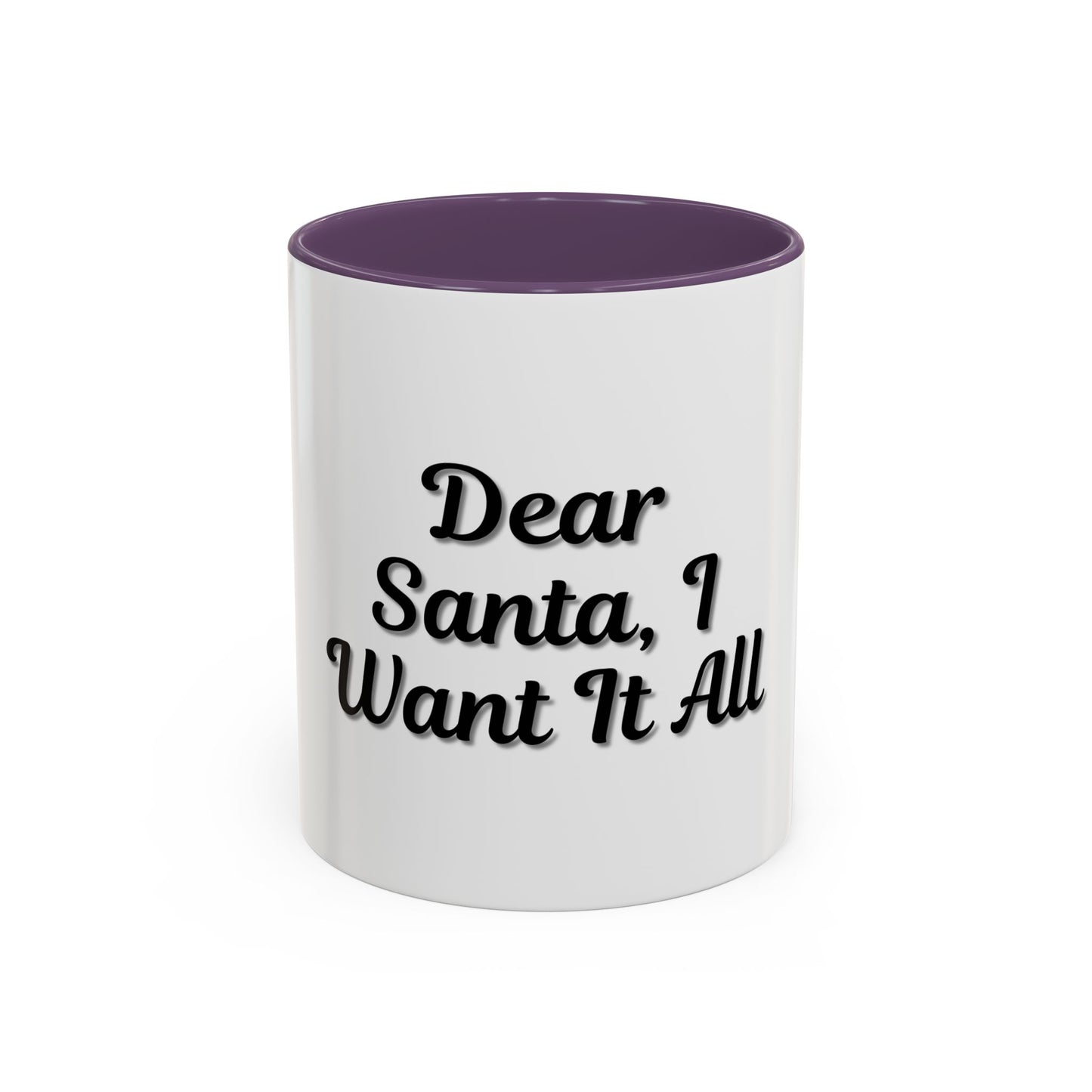 Dear Santa Accent Coffee Mug - Fun Holiday Mug for Christmas Enthusiasts