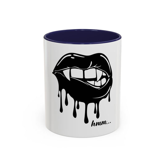 Vampire Lip Accent Coffee Mug - 11oz & 15oz - Unique Halloween Gift