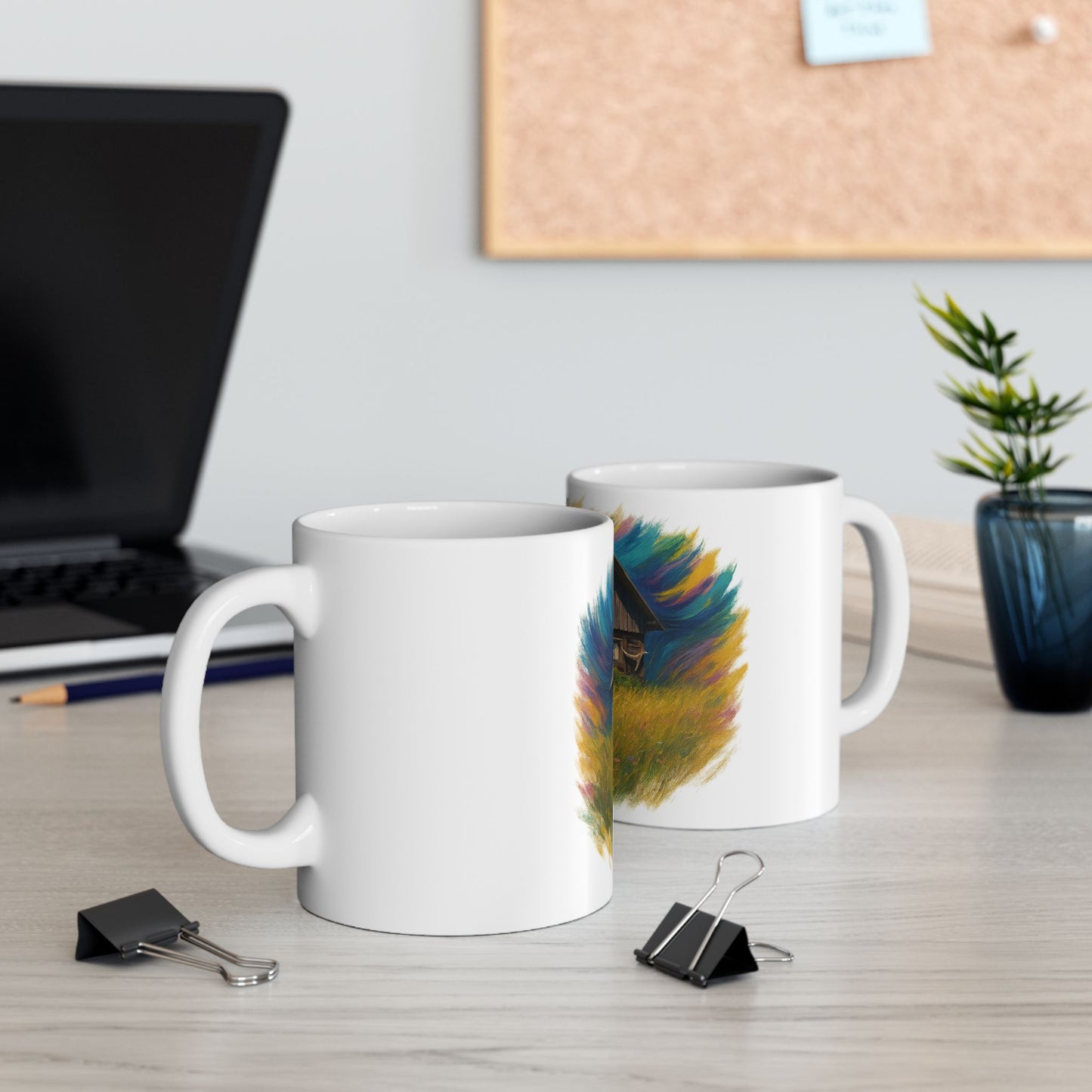 Vibrant Landscape Ceramic Mug for Nature Lovers - Perfect for Coffee, Tea, Gifts, Home Decor, 11oz & 15oz