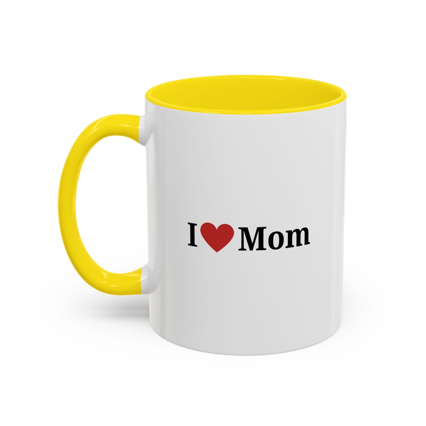 I Love Mom Accent Coffee Mug - Perfect Gift for Mother's Day & Special Occasions