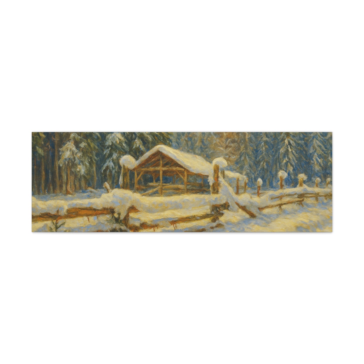 Canvas Wall Art, Winter Landscape Print, Home Decor, Rustic Art, Gift for Nature Lovers, Holiday Decoration