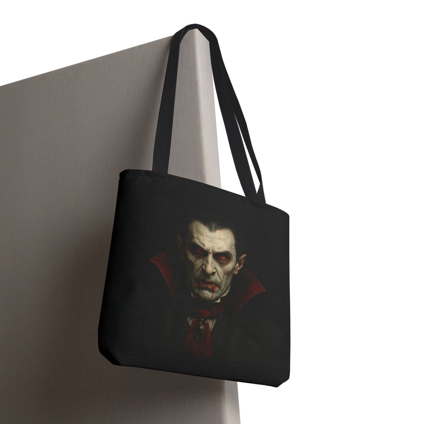 Vampire Haunted Tote Bag, Spooky Shopping Bag, Halloween Accessory, Gothic Style Handbag, Perfect for Halloween Parties, Unisex Tote
