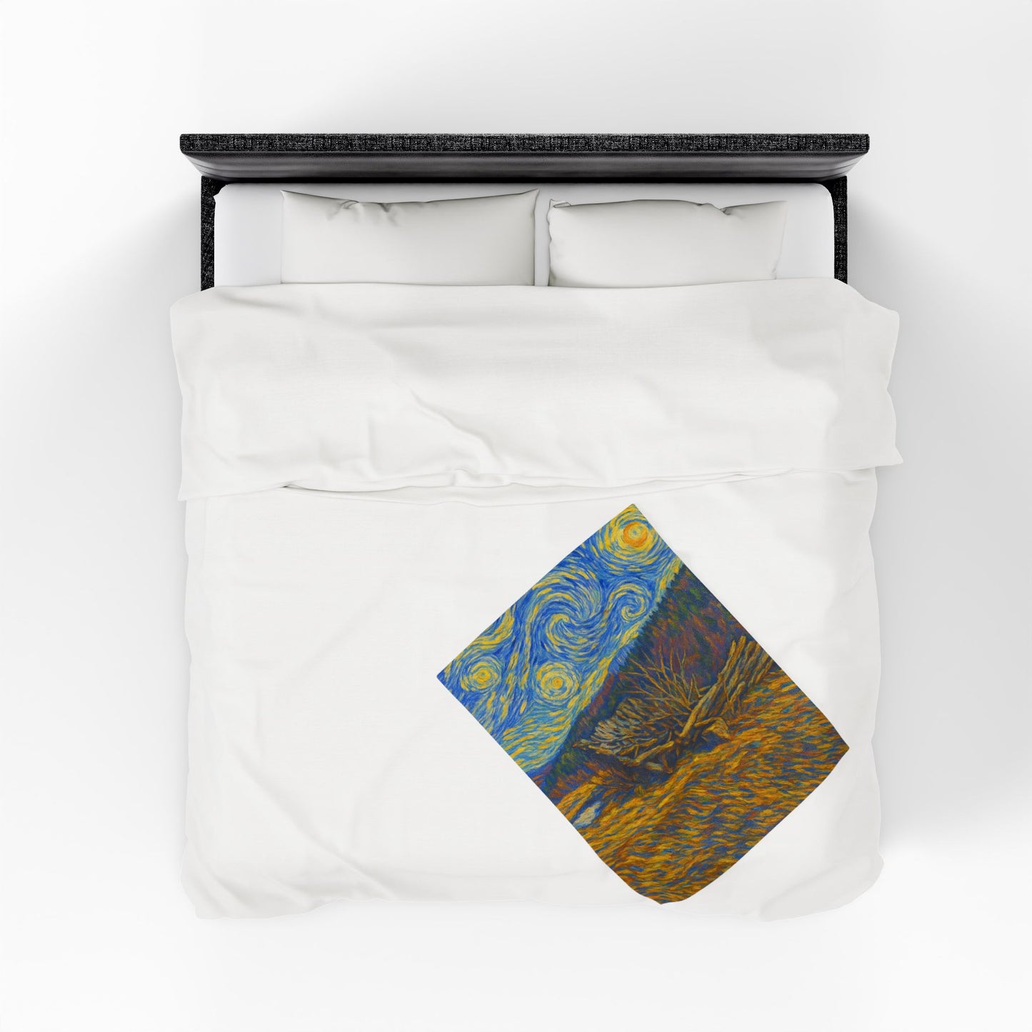 Starry Night Velveteen Plush Blanket, Cozy Throw Blanket for Home Decor, Gift for Art Lovers, Perfect for Christmas or Home Warmth