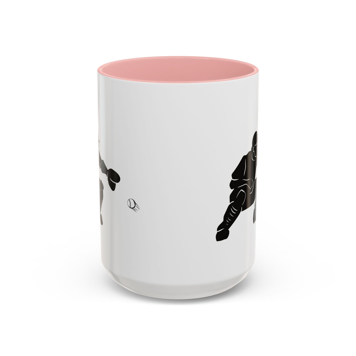 Baseball Catcher Coffee Mug, Sports Gift for Coaches, Black Accent Mug for Fans, Perfect for Birthdays & Celebrations, Unique Cup