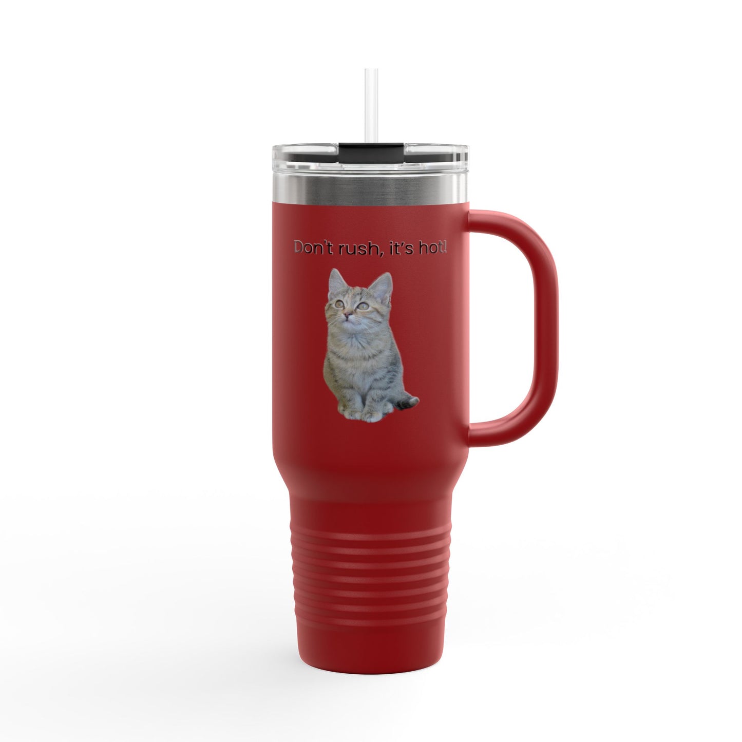 Funny Cat Insulated Travel Mug - 40oz - Perfect for Hot Drinks