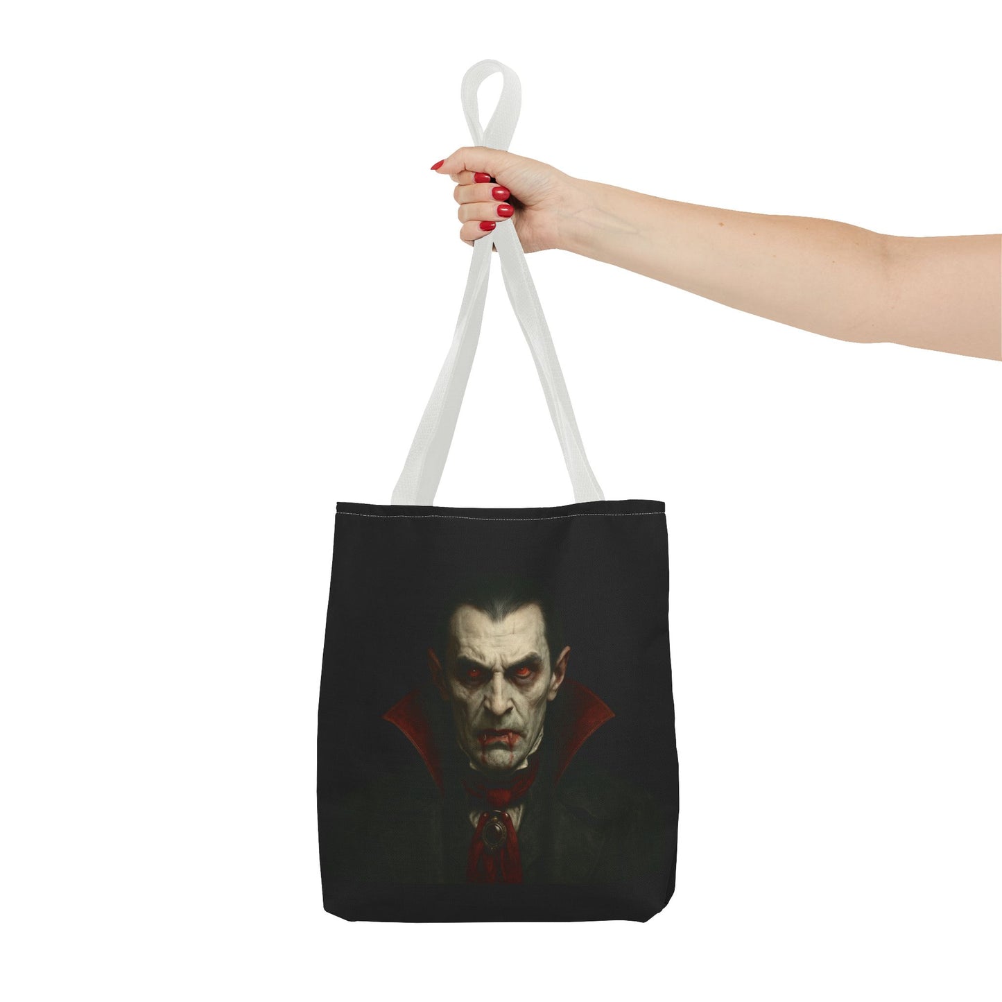 Vampire Haunted Tote Bag, Spooky Shopping Bag, Halloween Accessory, Gothic Style Handbag, Perfect for Halloween Parties, Unisex Tote