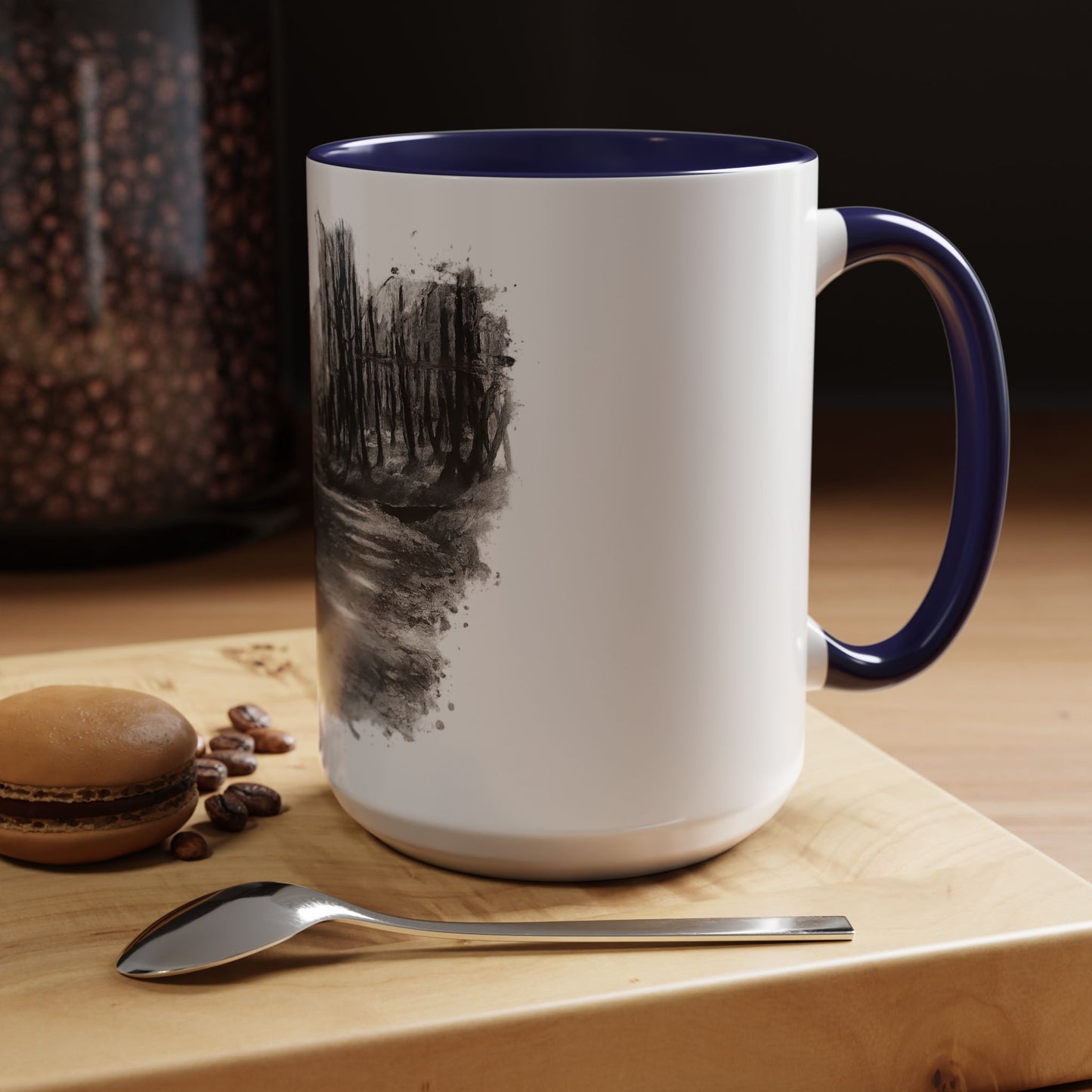 Moody Abstract Forest Coffee Mug | Unique Gift for Nature Lovers, Cozy Home Decor, Perfect for Coffee, Tea, and Hot Chocolate