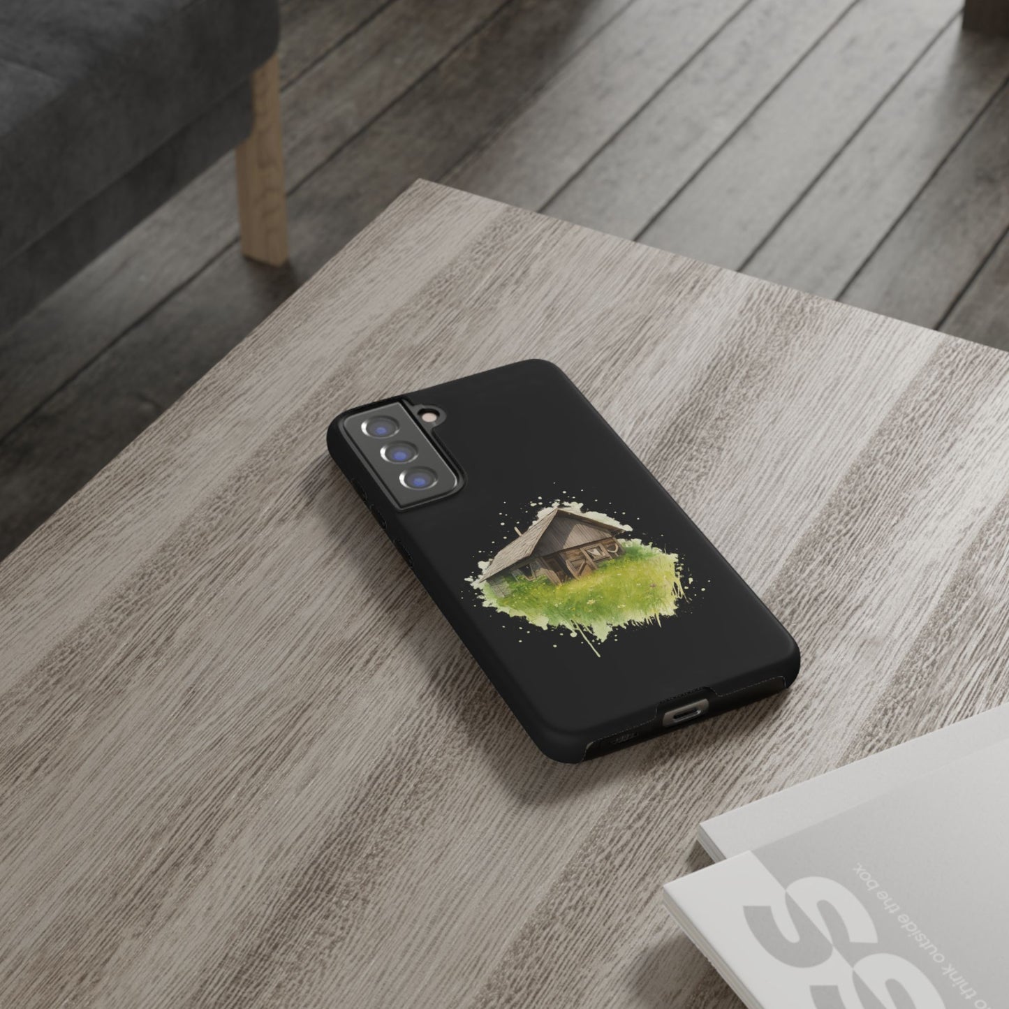 Rustic Farmhouse Phone Case, Cute Cottage Design, Tough Cases for Nature Lovers, Eco-Friendly Gift, Customizable Tech Accessories