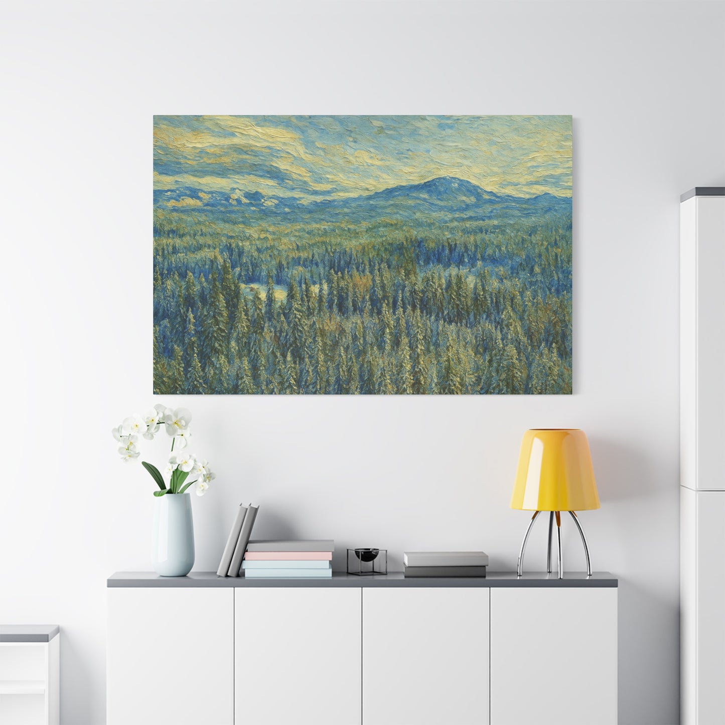 Scenic Landscape Canvas Print, Rustic Home Decor, Wall Art for Nature Lovers, Gift for Art Enthusiasts, Serene Forest Artwork