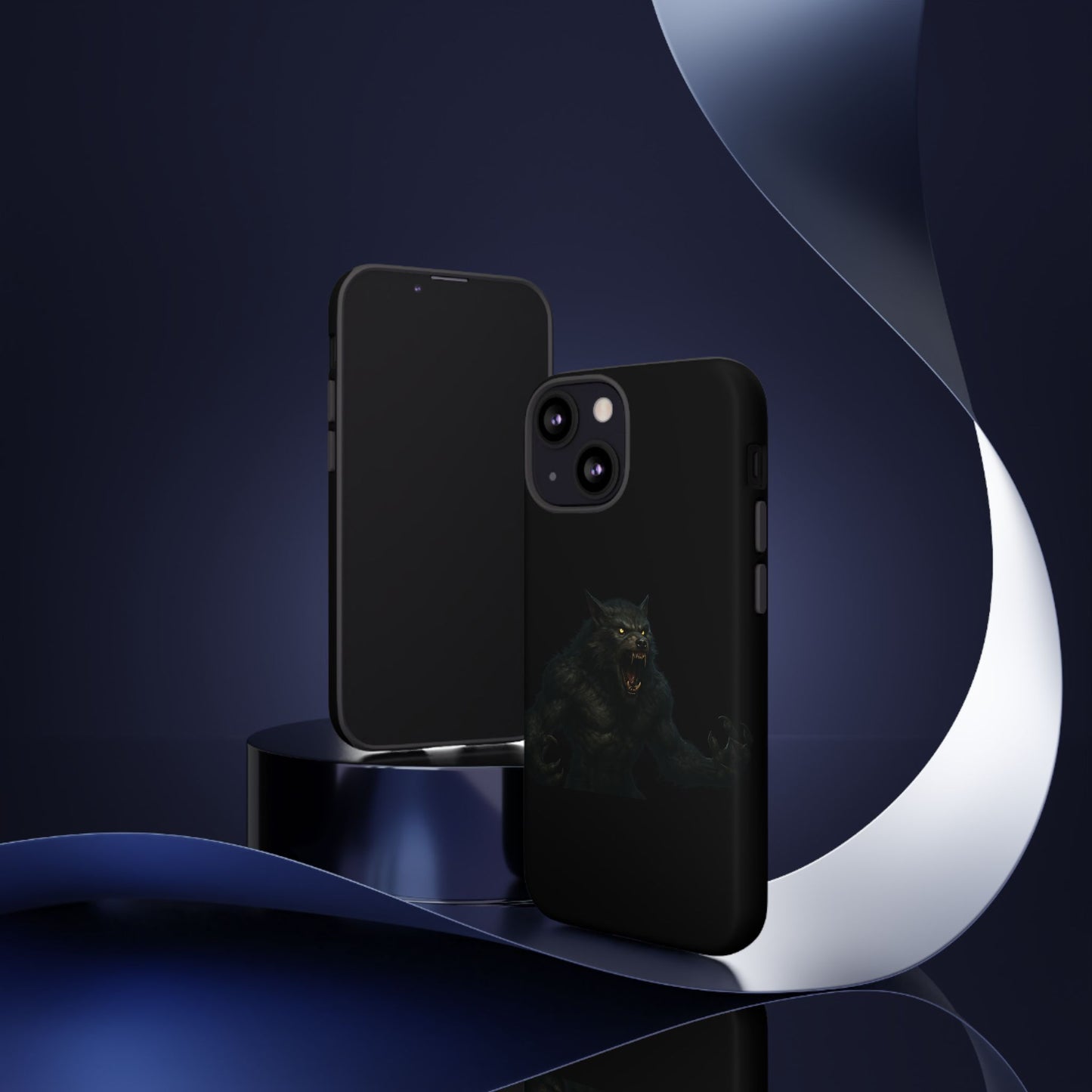 Werewolf Phone Case, Tough Cases, Black Panther Design, Gift for Animal Lovers, Phone Accessories, Fierce Phone Protection