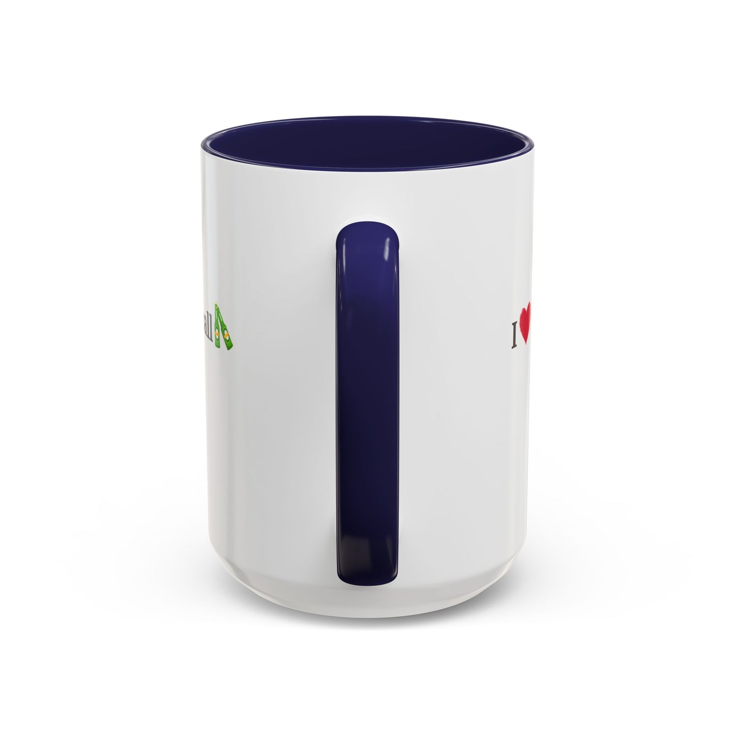 I Love Football Accent Coffee Mug, Perfect Gift for Sports Lovers, Football Enthusiasts, Unique Mug for Game Days, Home or Office Decor