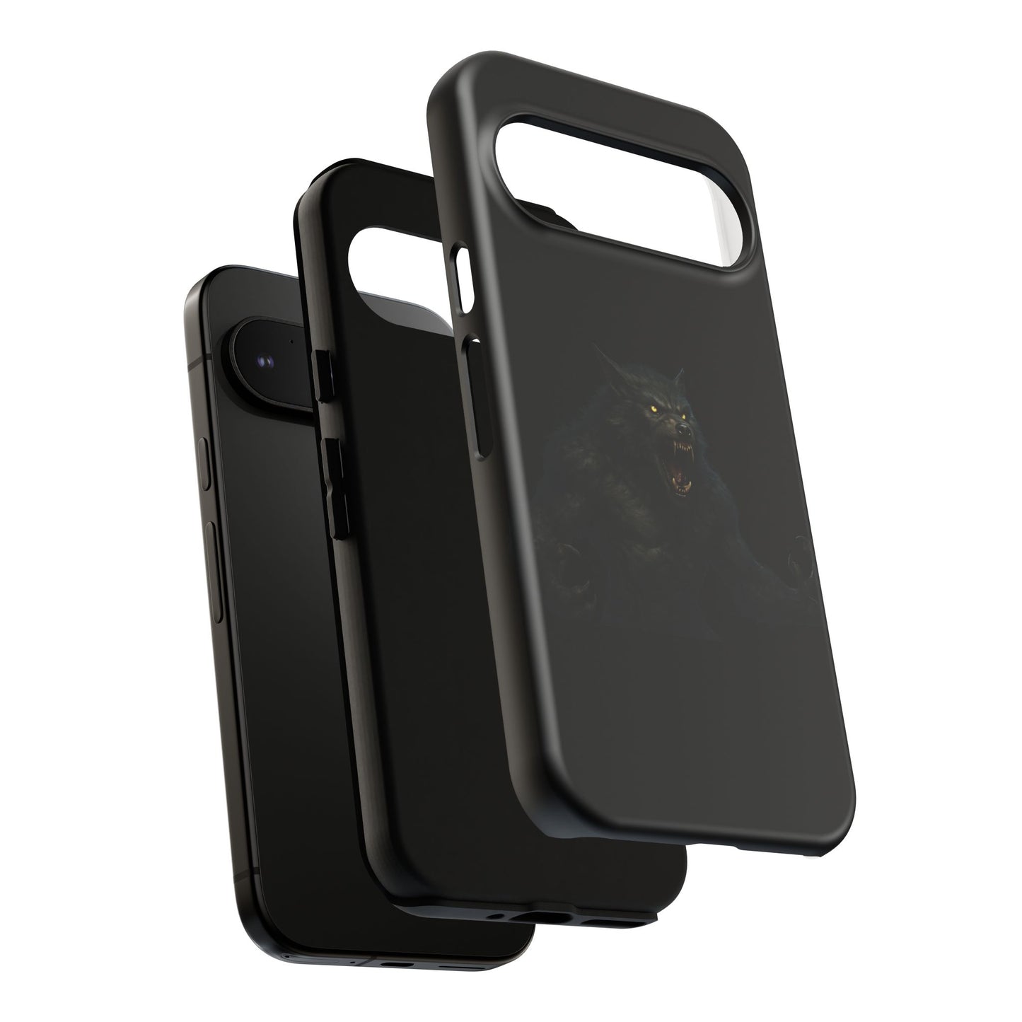 Werewolf Phone Case, Tough Cases, Black Panther Design, Gift for Animal Lovers, Phone Accessories, Fierce Phone Protection