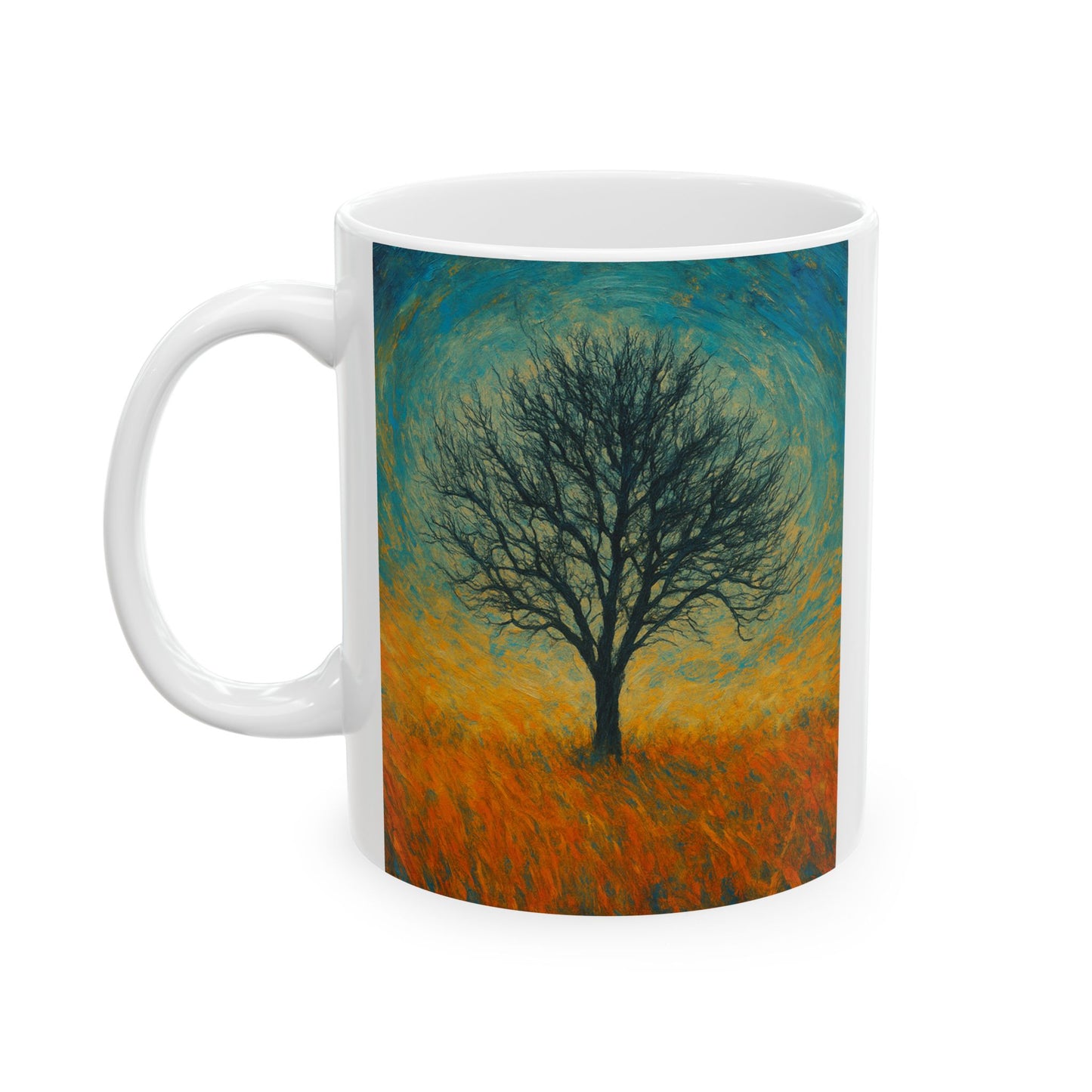 Vibrant Ceramic Mug - Sunset Mountain Design, Coffee Cup, Gift for Nature Lovers, Home Decor, Tea Mug, Unique Art Mug