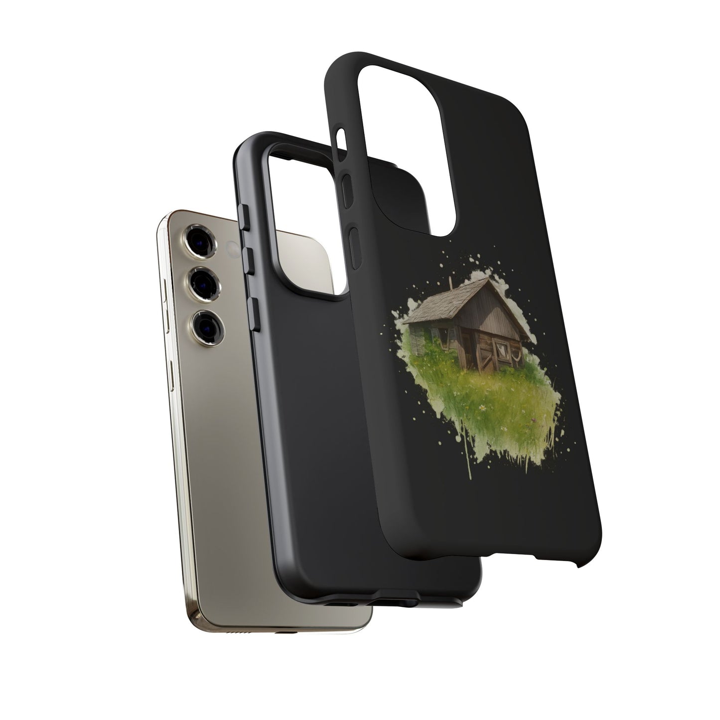 Rustic Farmhouse Phone Case, Cute Cottage Design, Tough Cases for Nature Lovers, Eco-Friendly Gift, Customizable Tech Accessories
