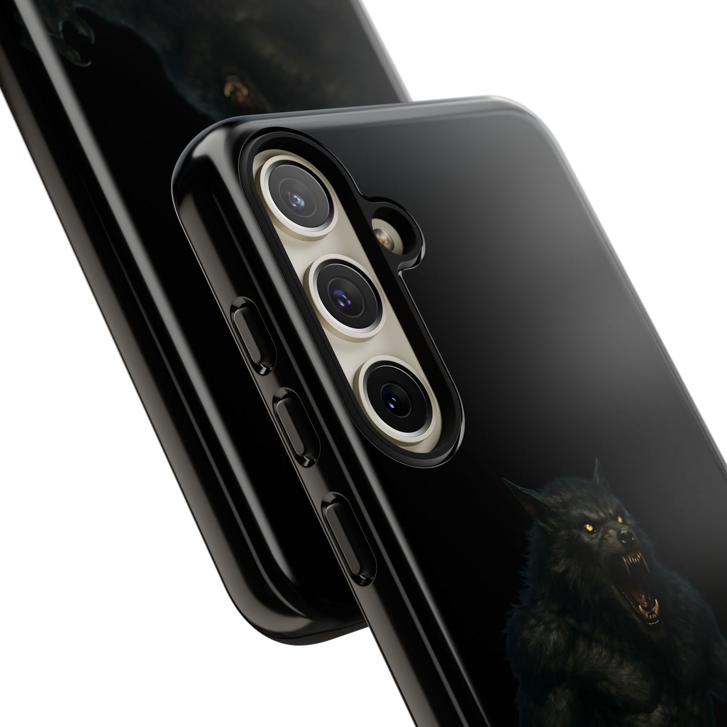Werewolf Phone Case, Tough Cases, Black Panther Design, Gift for Animal Lovers, Phone Accessories, Fierce Phone Protection