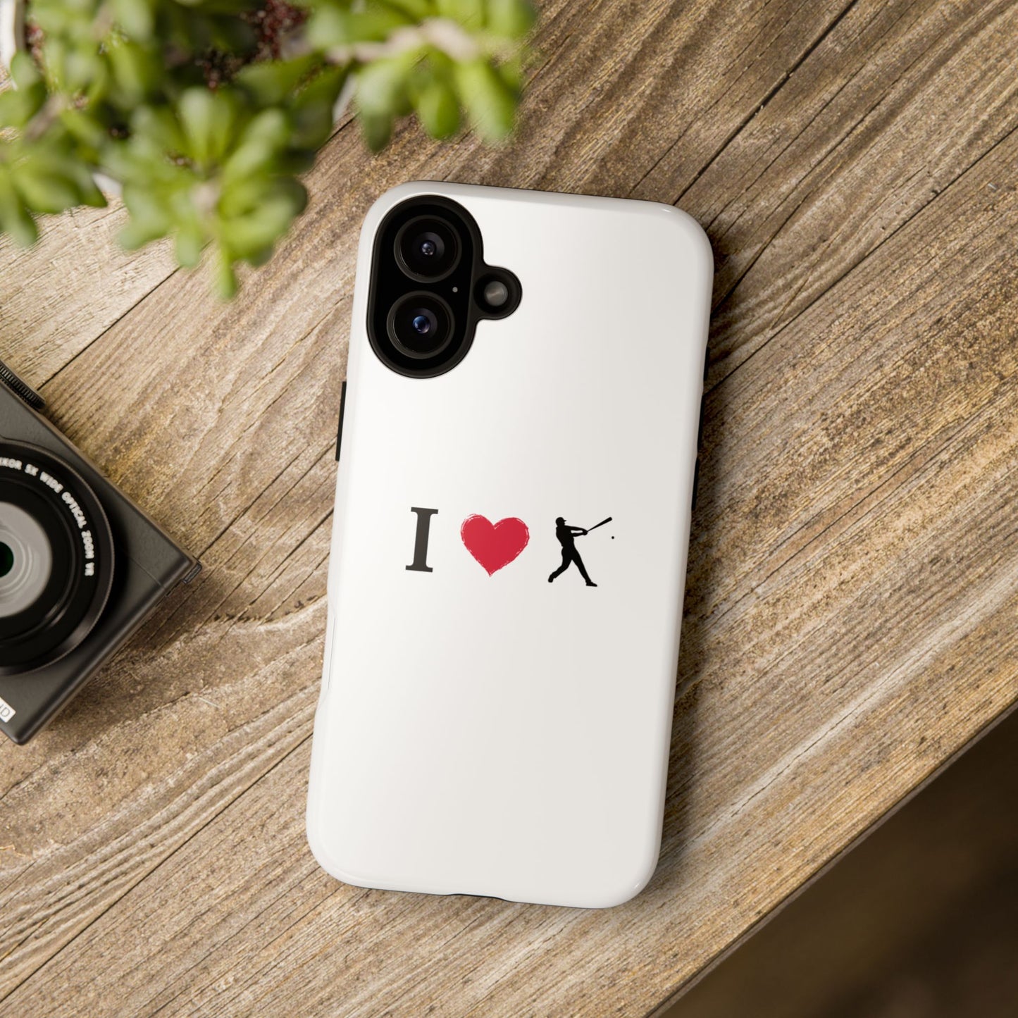 Baseball Love Phone Case, Tough Cases for Sports Lovers, i Heart Baseball Protection, Gift for Players, Cute Sports Case