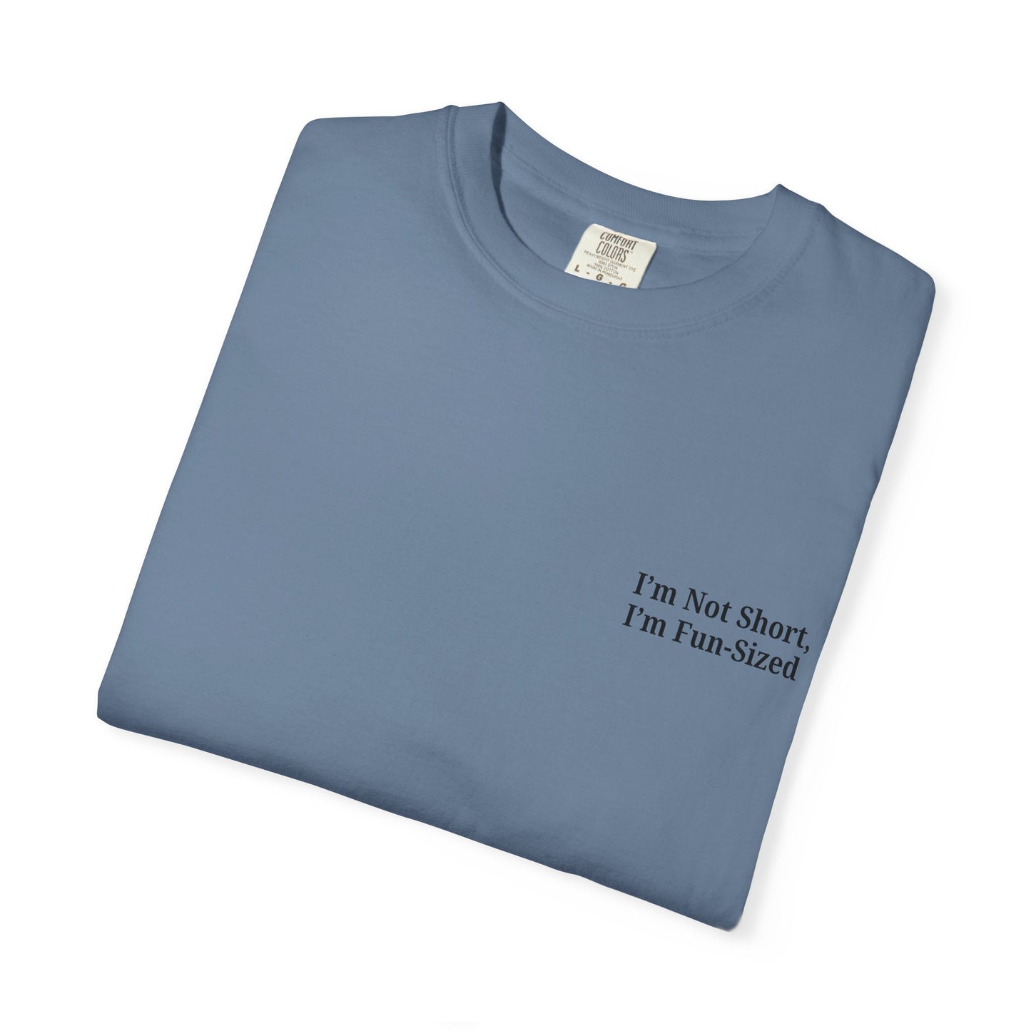 Playful Unisex Garment-Dyed T-shirt: I'm Not Short, I'm Fun Sized, Funny Shirt, Gift for Teens, Casual Wear, Birthday Gift, Humor Tee