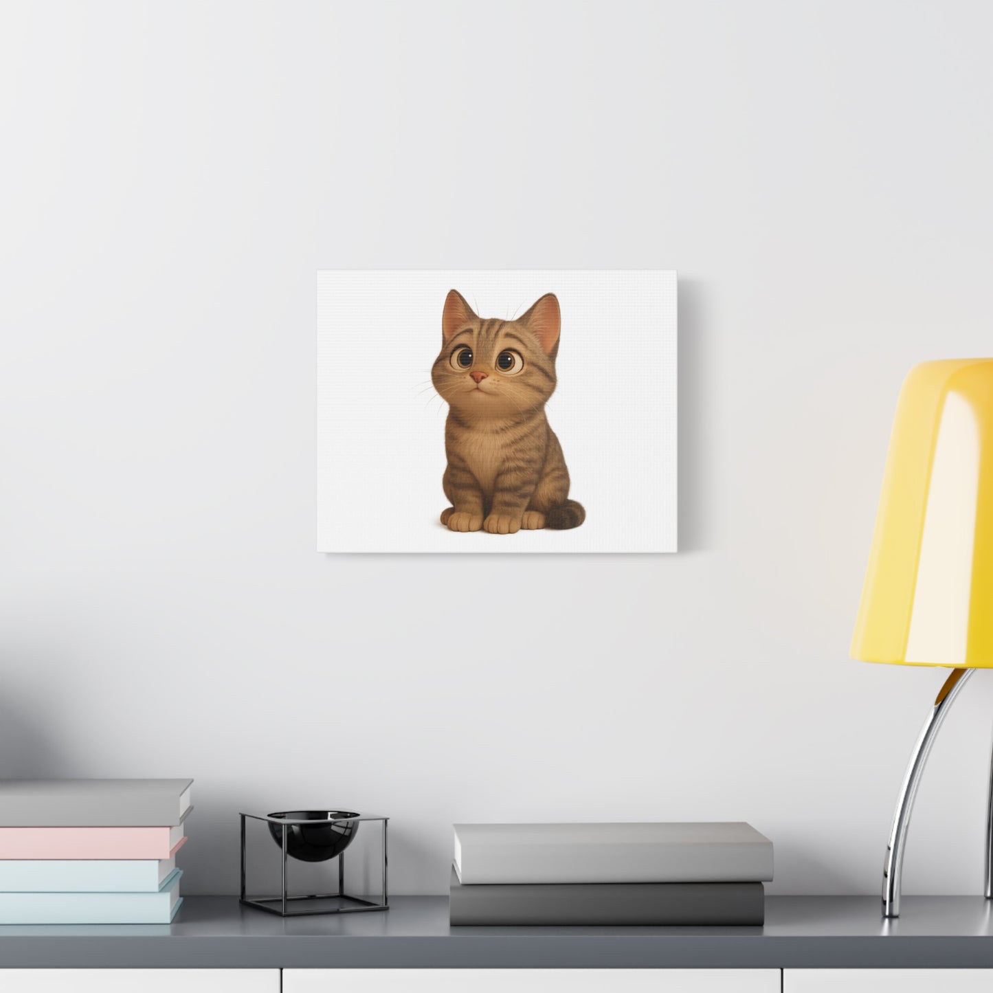 Adorable Cat Canvas Art, Cute Cat Wall Decor, Pet Lover Gift, Nursery Wall Art, Animal Print, Modern Home Decor