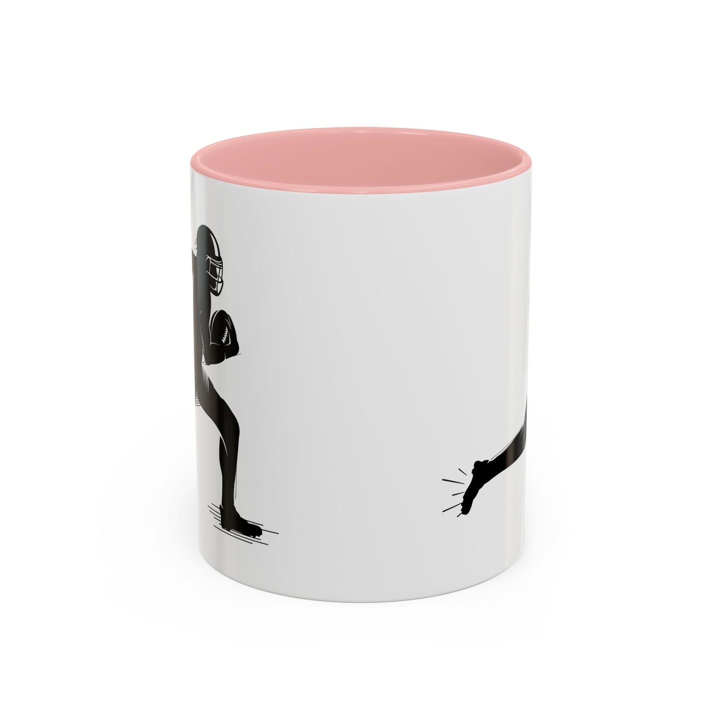 Football Player Themed Accent Coffee Mug, Sports Fan Gift, Unique Mug for Athletes, Coffee Lover, Game Day Essential
