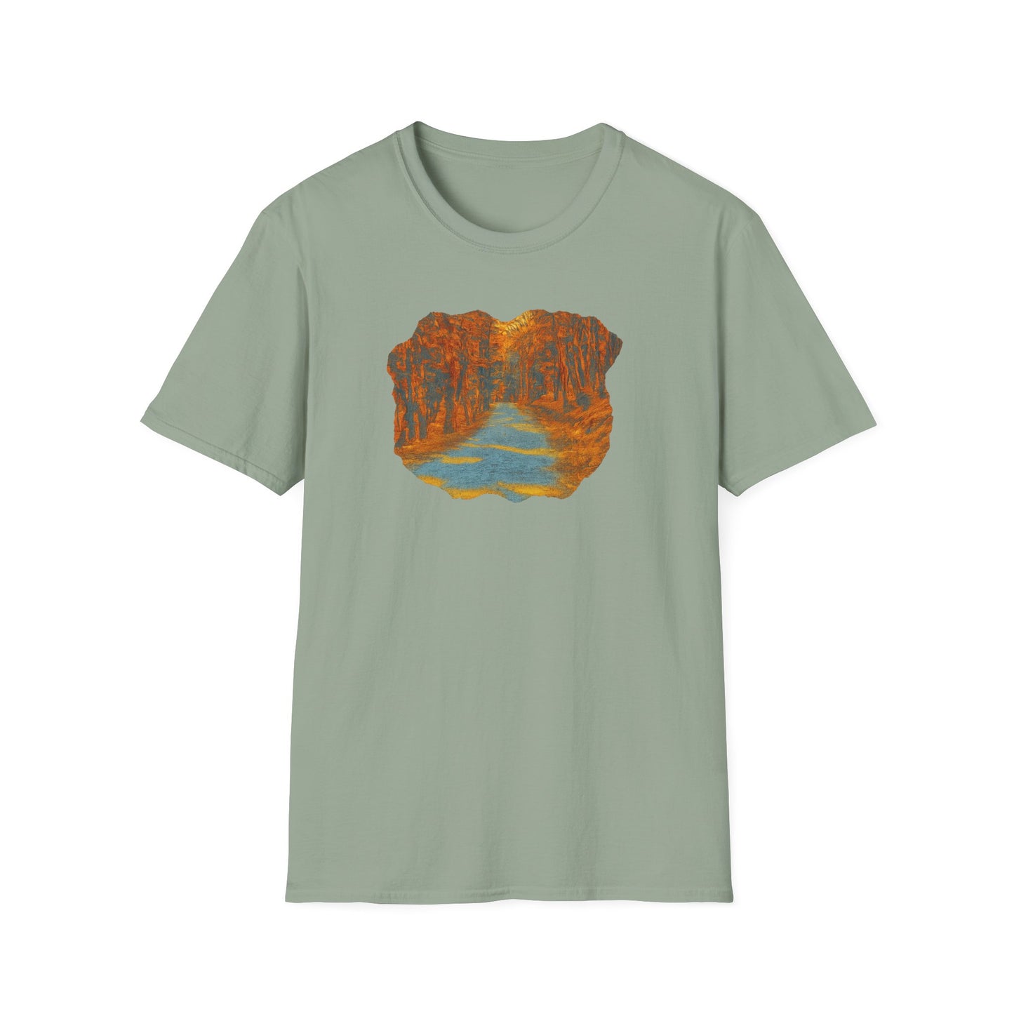 Nature-Inspired Unisex Softstyle T-Shirt, Outdoor Lover Gift, Casual Wear, Ideal for Hiking, Nature Trips, Unique Graphic Tee