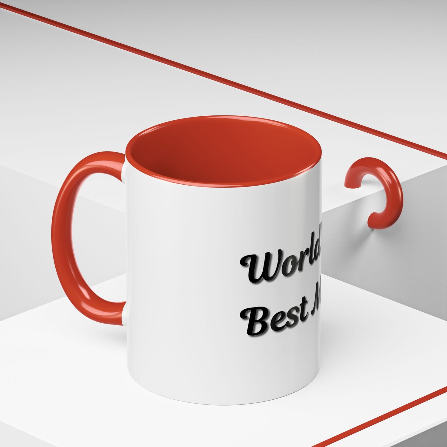 World's Best Mom Accent Coffee Mug - 11oz & 15oz - Perfect Gift for Mother's Day