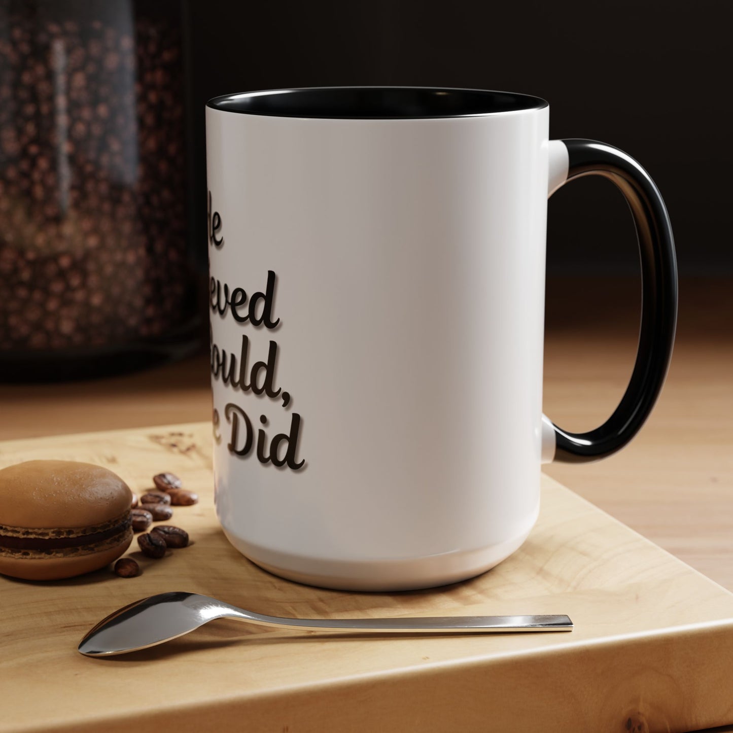Inspirational Accent Coffee Mug - 'He Believed He Could, So He Did' - Perfect Gift for Motivational Moments