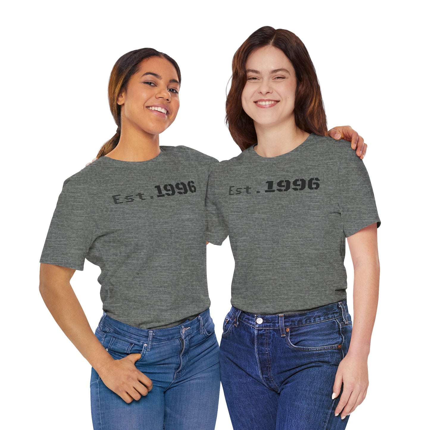 Unisex Jersey Tee - 'Est. 1996' Graphic Shirt, Birthday Gift, Casual Wear, Vintage Style, Retro Fashion, Gift for Him/Her