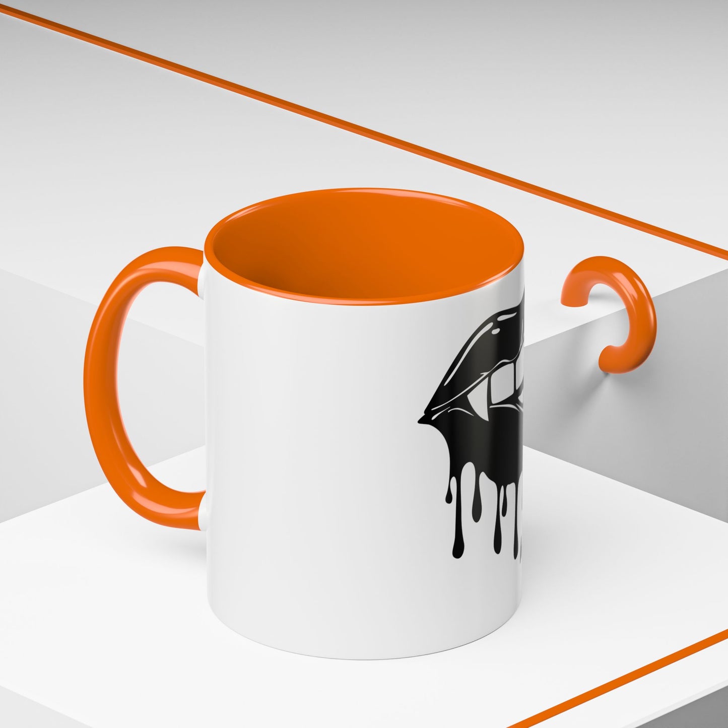 Vampire Lip Accent Coffee Mug - 11oz & 15oz - Unique Halloween Gift